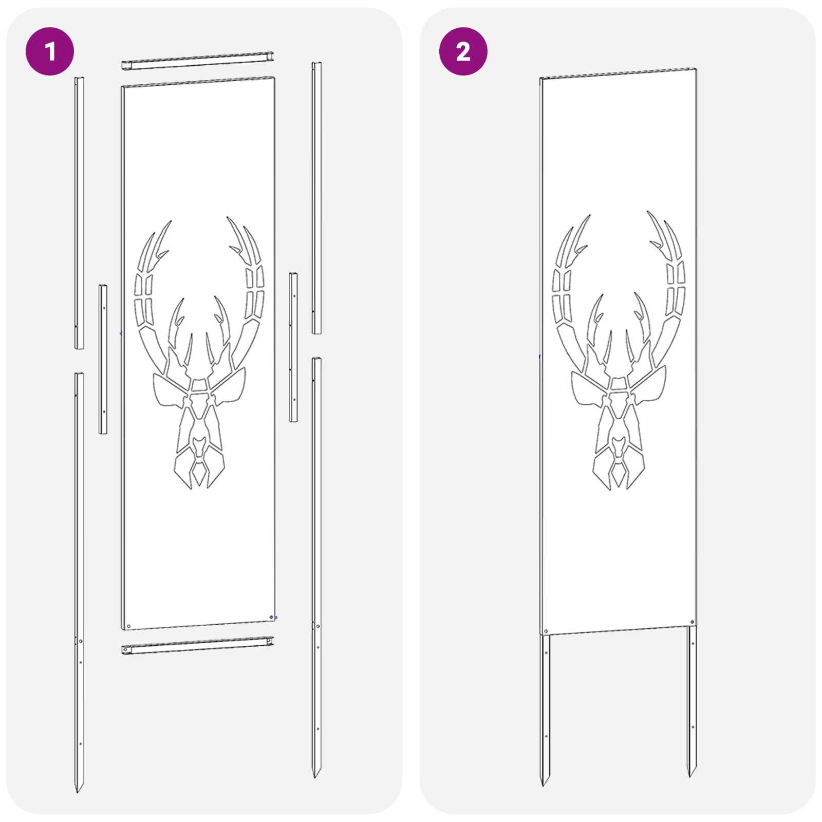 Tuin Privacy Screen Zilver 32 x 140 cm Roestvrij staal – afbeelding 8