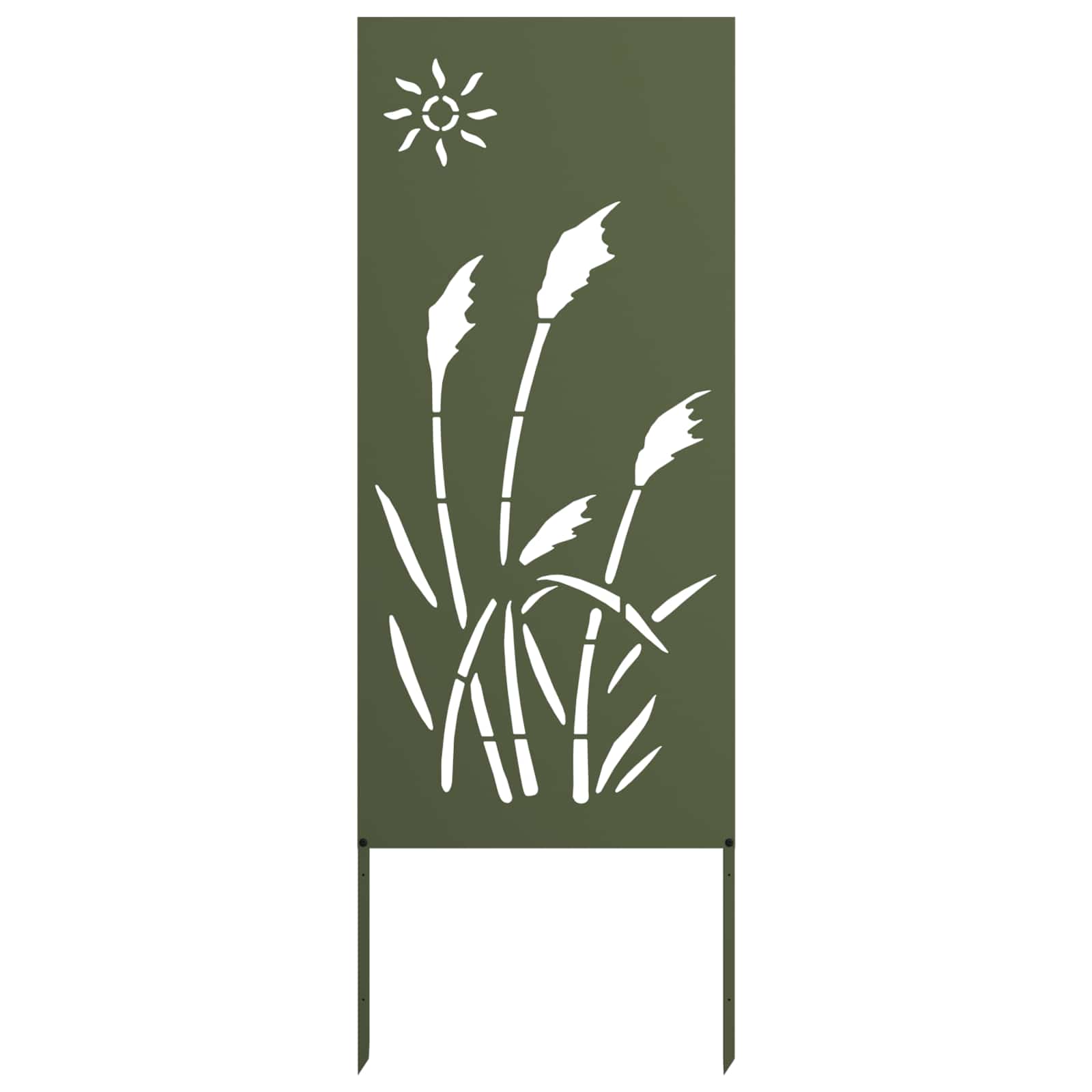 Tuin Privacy Screen Olijfgroen 50 x 140 cm Koudgewalst staal – afbeelding 2
