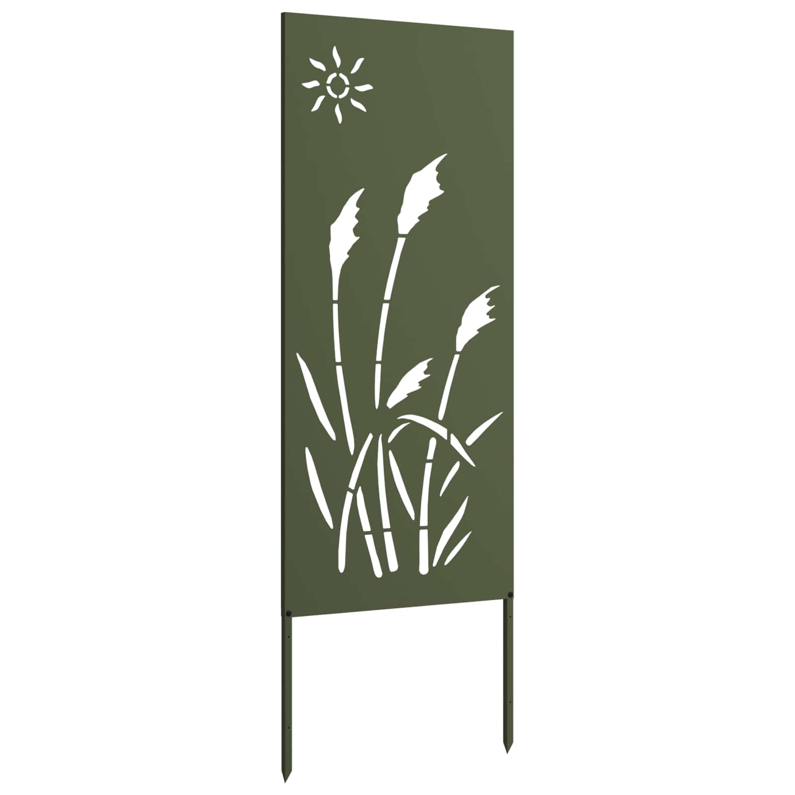 Tuin Privacy Screen Olijfgroen 50 x 140 cm Koudgewalst staal – afbeelding 4