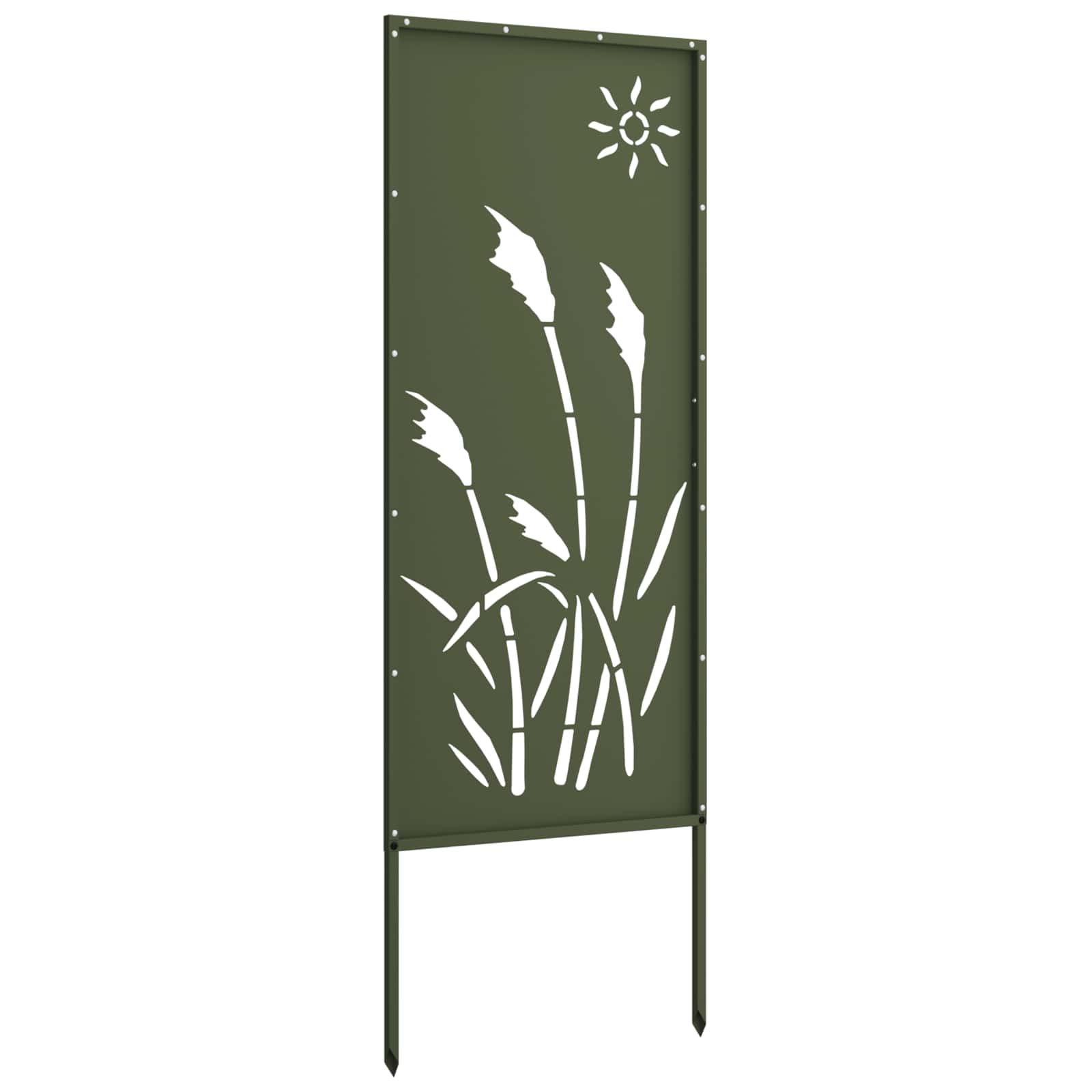 Tuin Privacy Screen Olijfgroen 50 x 140 cm Koudgewalst staal – afbeelding 5