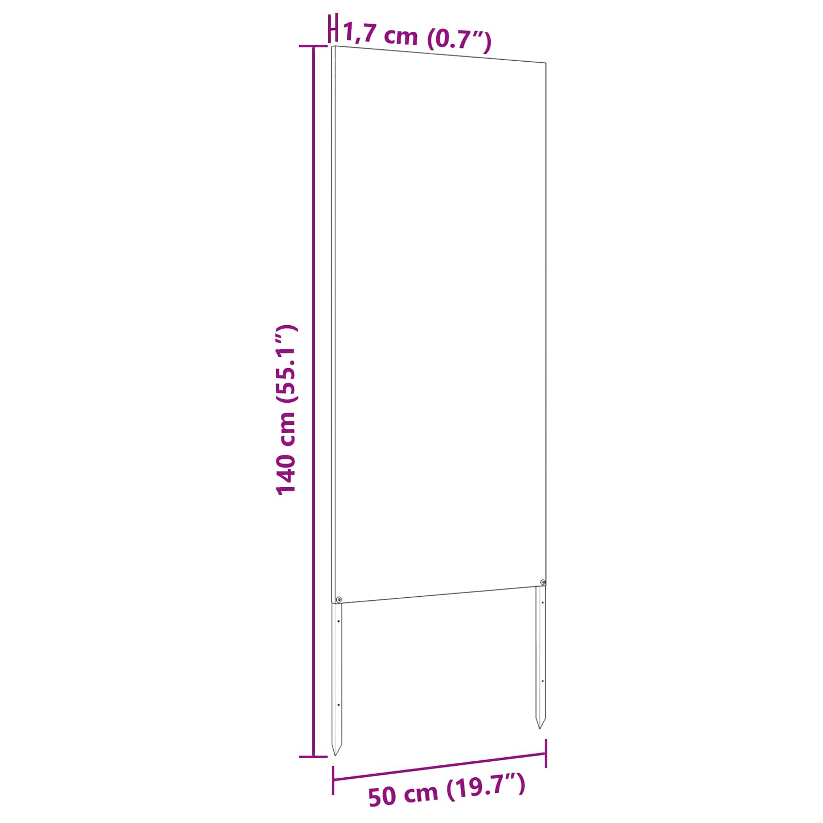 Tuin Privacy Screen Olijfgroen 50 x 140 cm Koudgewalst staal – afbeelding 10