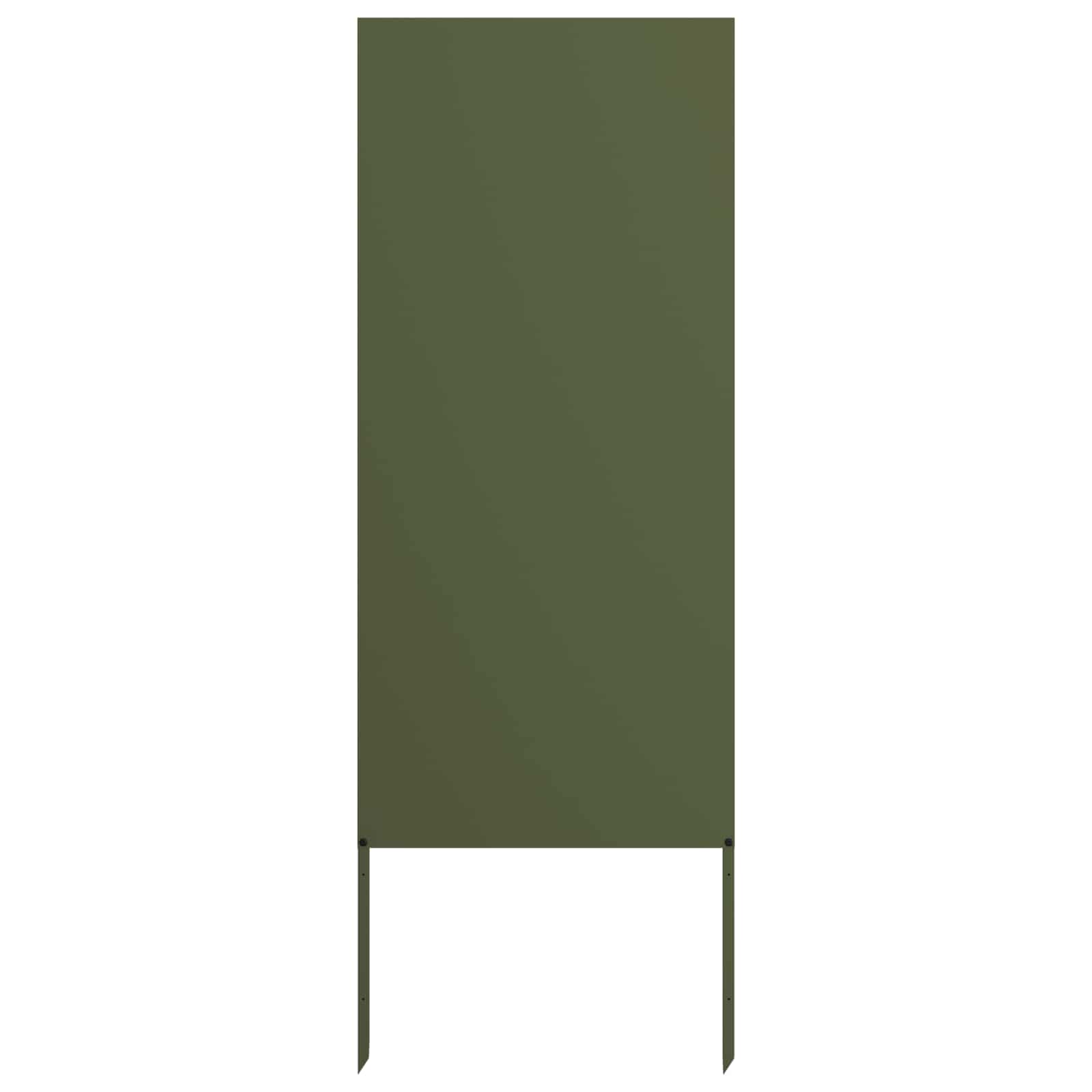Tuin Privacy Screen Olijfgroen 50 x 140 cm Koudgewalst staal – afbeelding 2