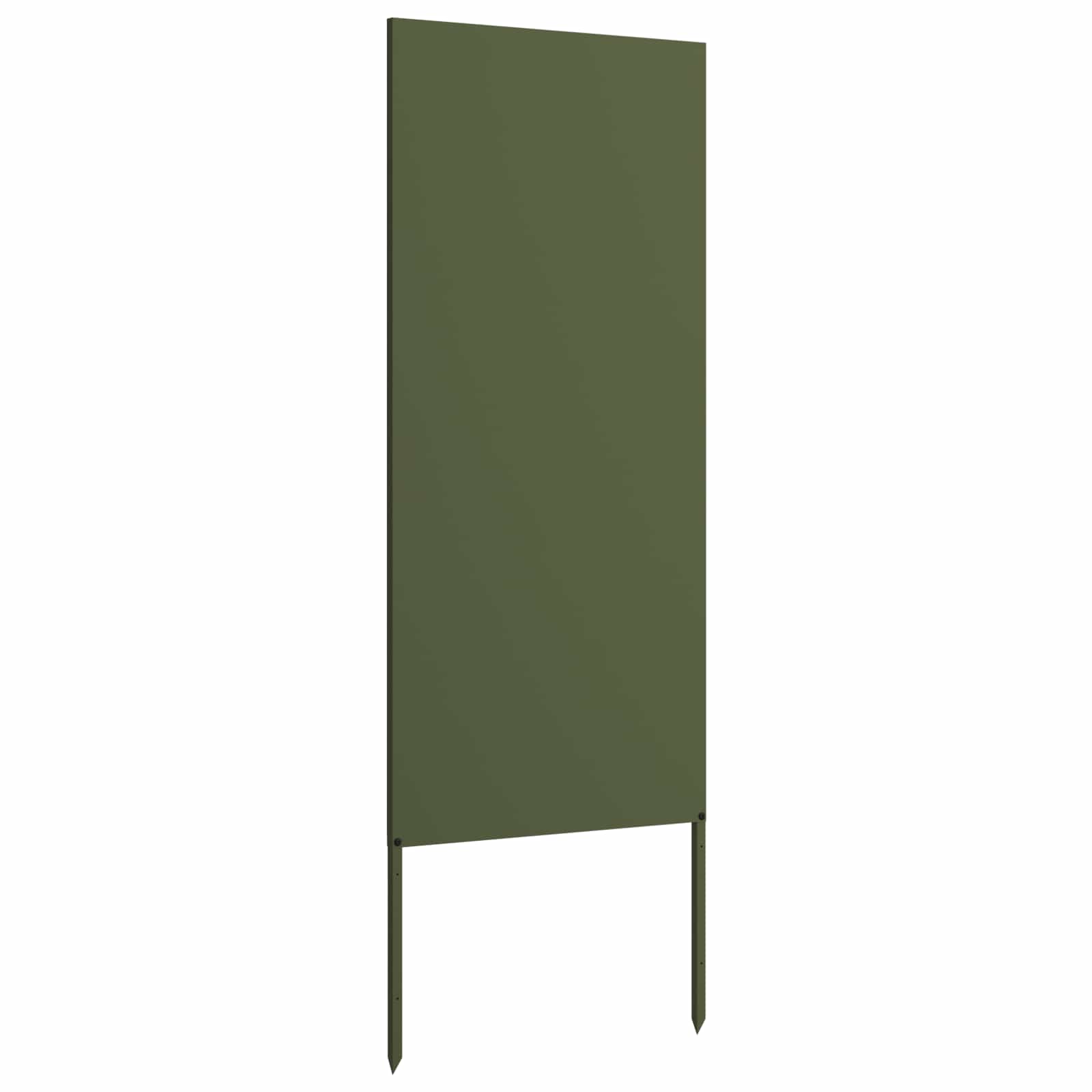 Tuin Privacy Screen Olijfgroen 50 x 140 cm Koudgewalst staal – afbeelding 4