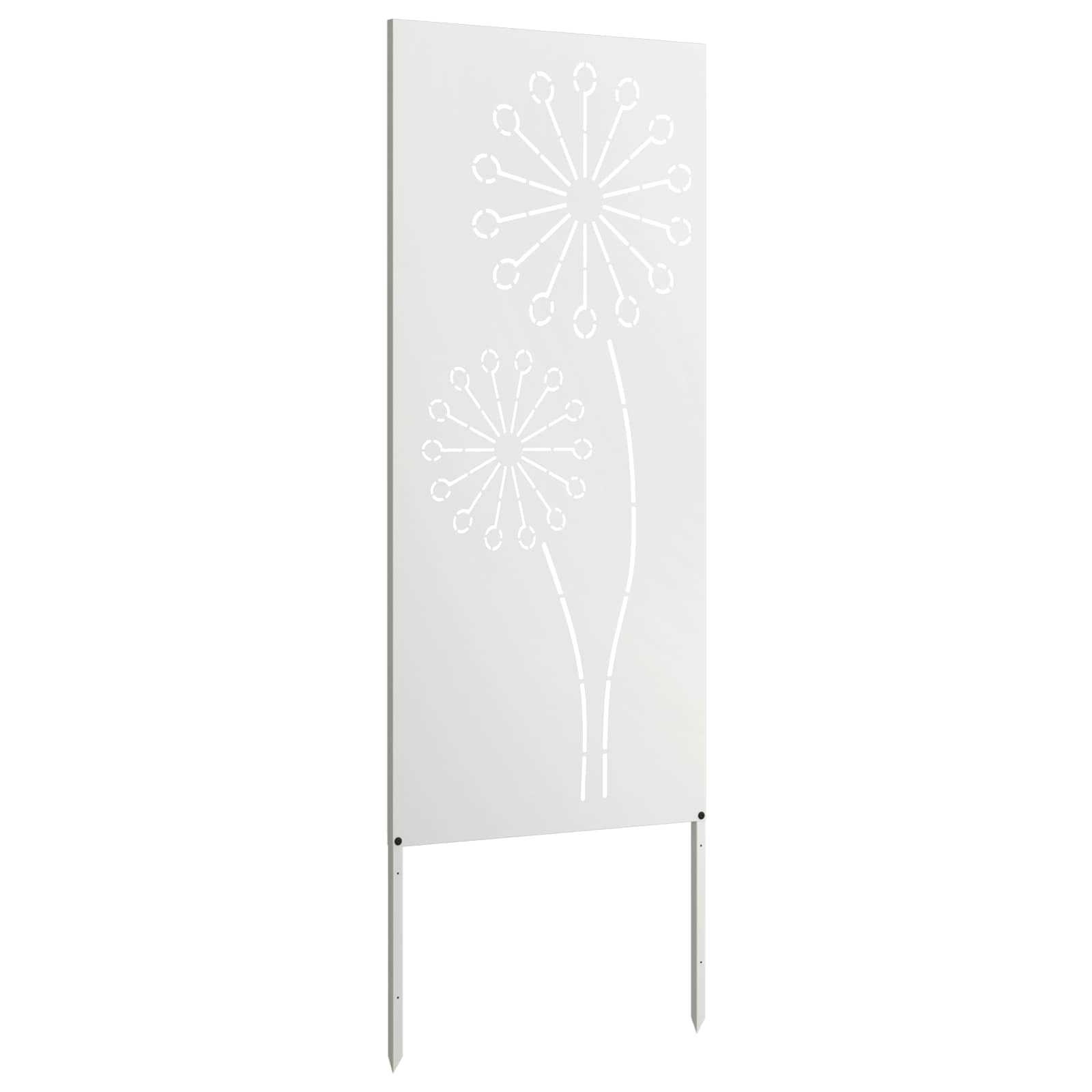 Tuin Privacy Screen Fretwerk Wit 50 x 140 cm Koudgewalst staal – afbeelding 4