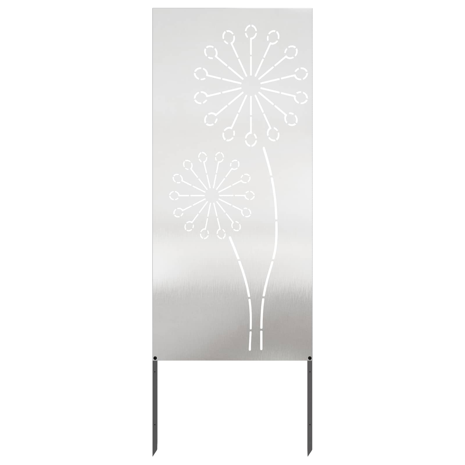 Tuin Privacy Screen Fretwerk Zilver 50 x 140 cm Roestvrij staal – afbeelding 2