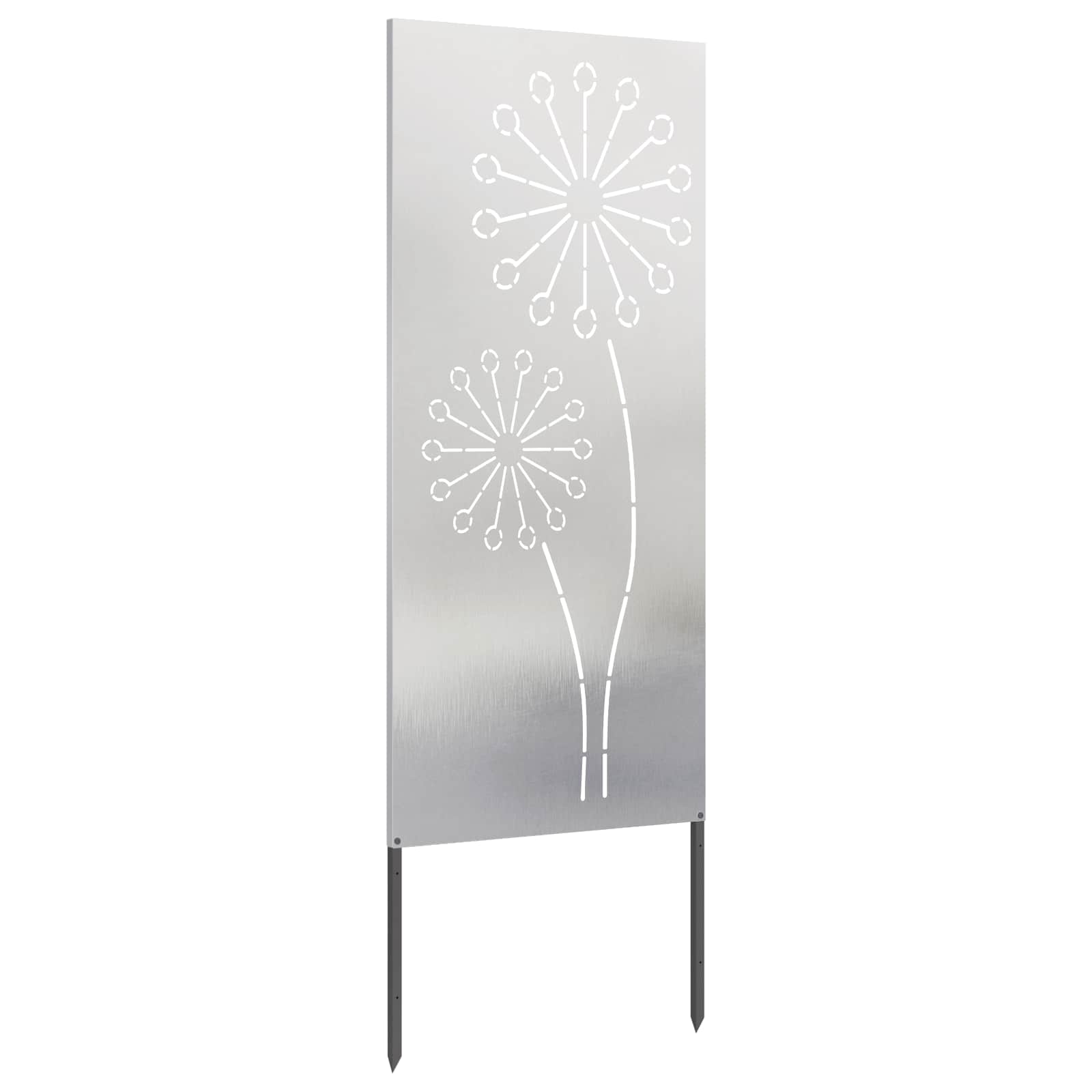 Tuin Privacy Screen Fretwerk Zilver 50 x 140 cm Roestvrij staal – afbeelding 4