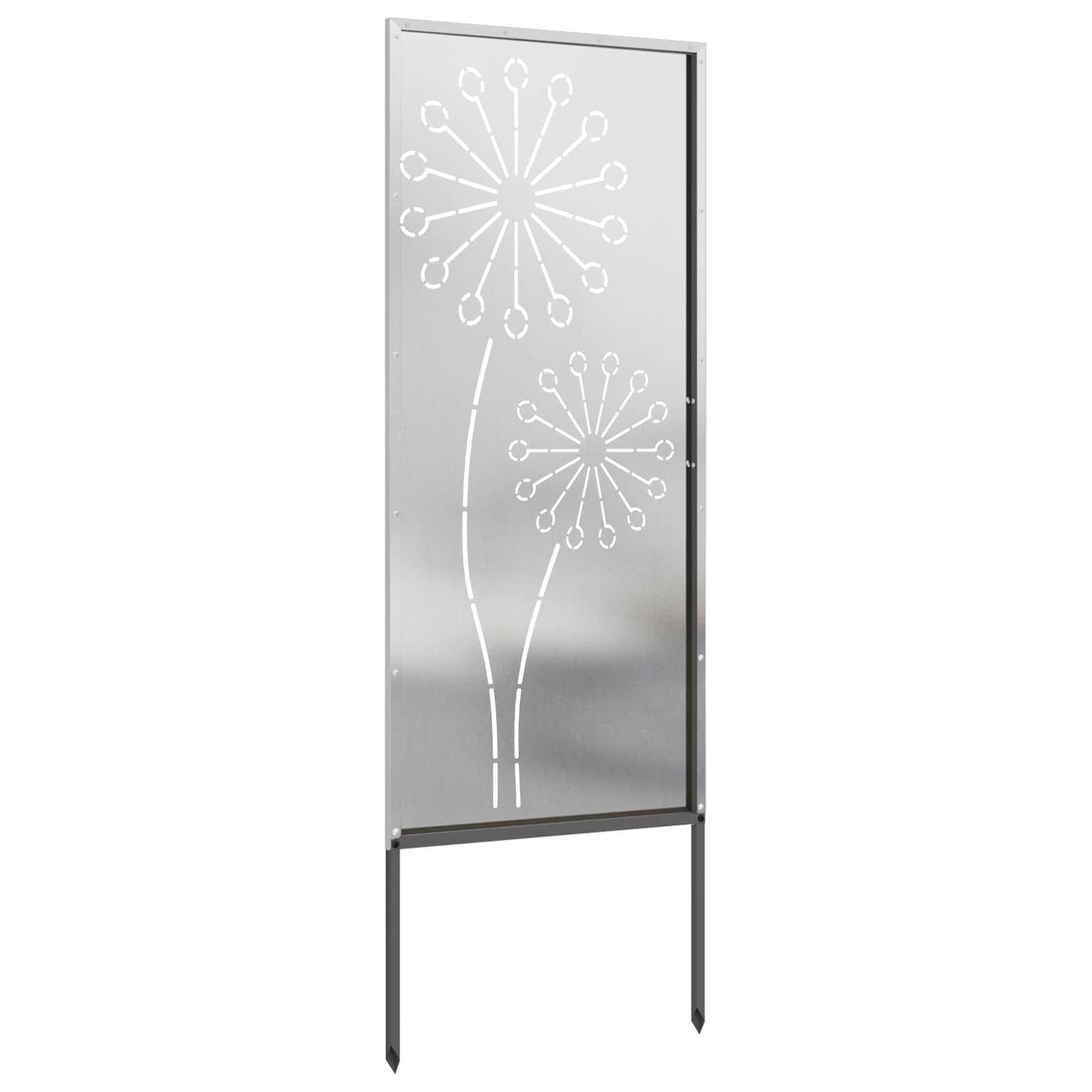 Tuin Privacy Screen Fretwerk Zilver 50 x 140 cm Roestvrij staal – afbeelding 5
