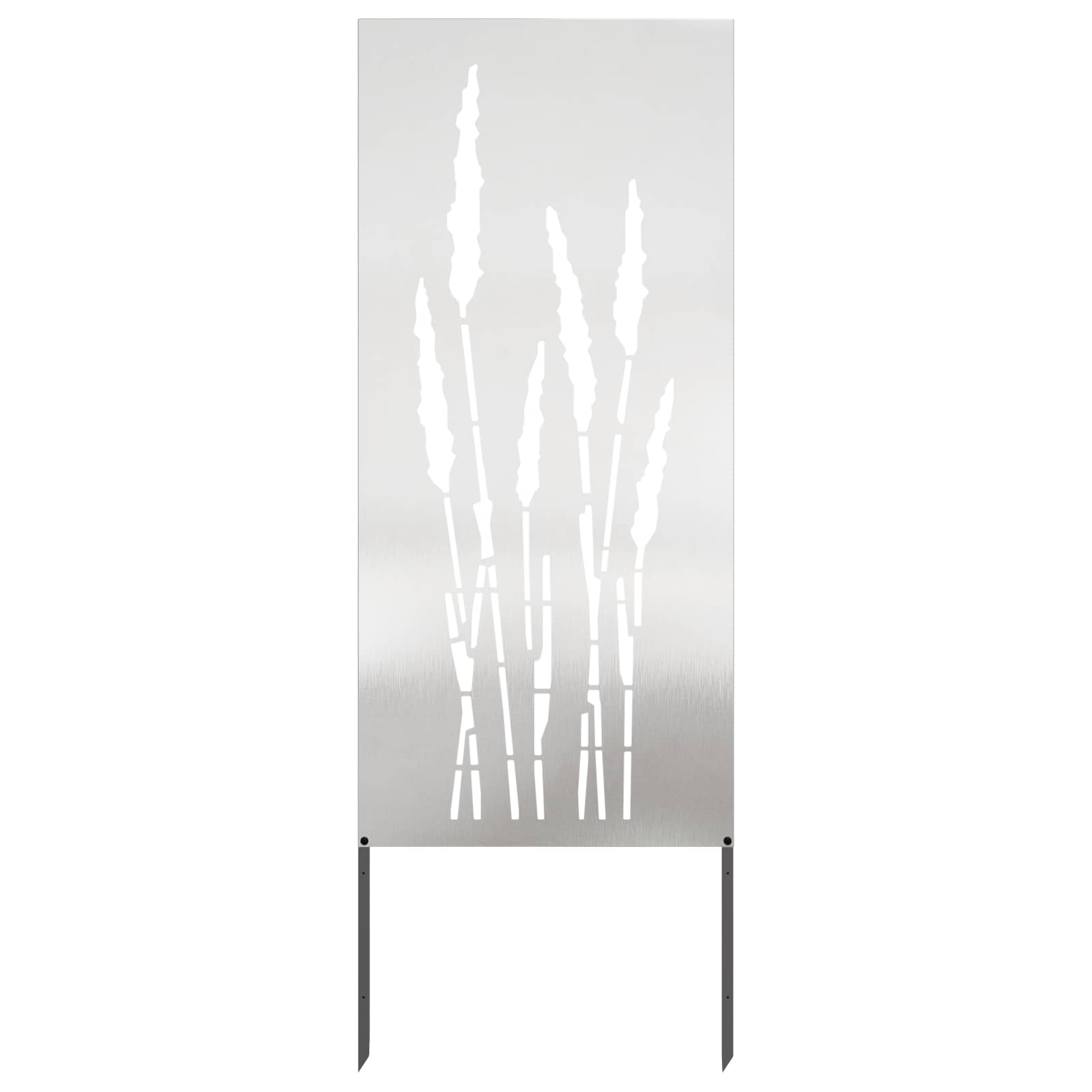 Tuin Privacy Screen Bloemen Zilver 50 x 140 cm Roestvrij staal – afbeelding 2