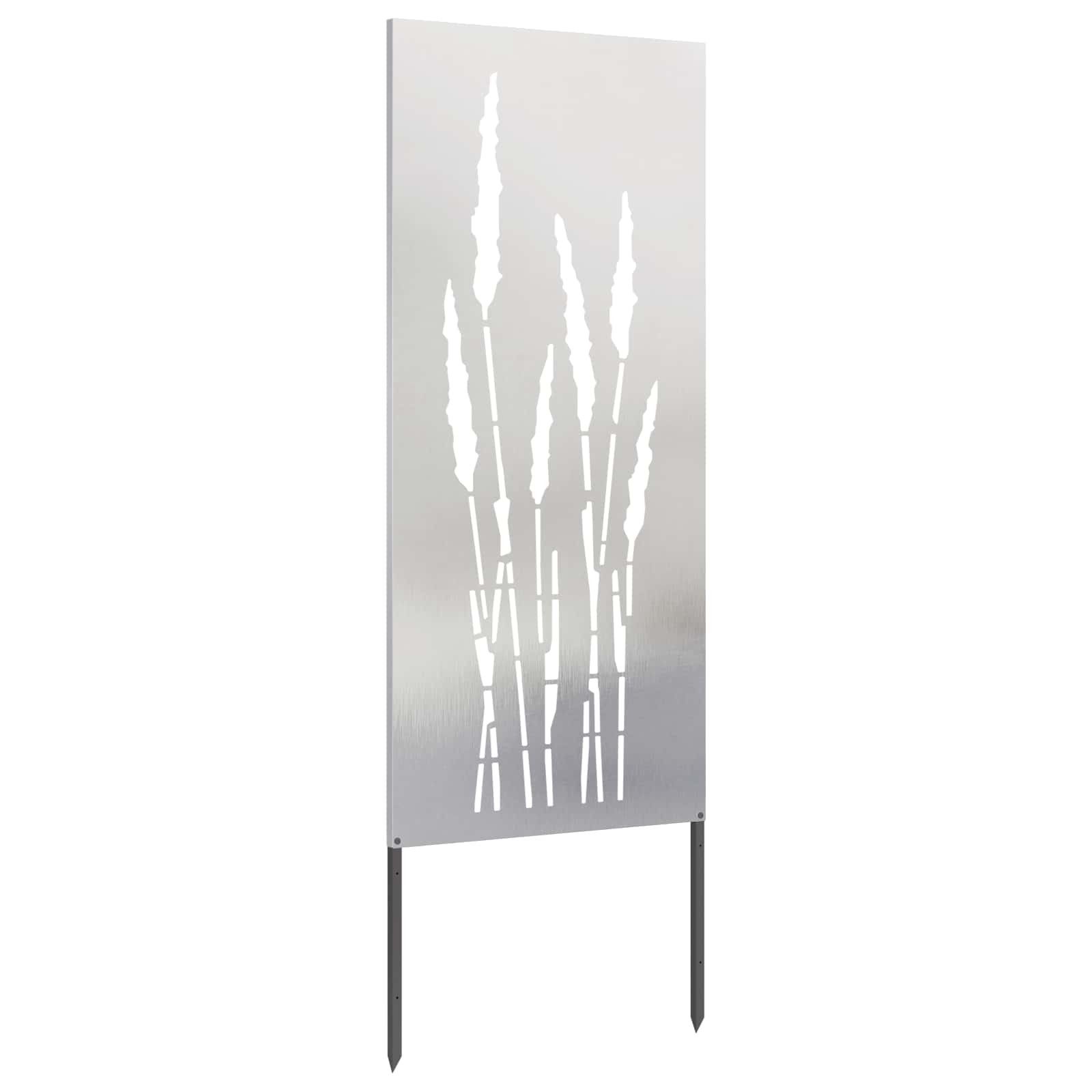 Tuin Privacy Screen Bloemen Zilver 50 x 140 cm Roestvrij staal – afbeelding 4
