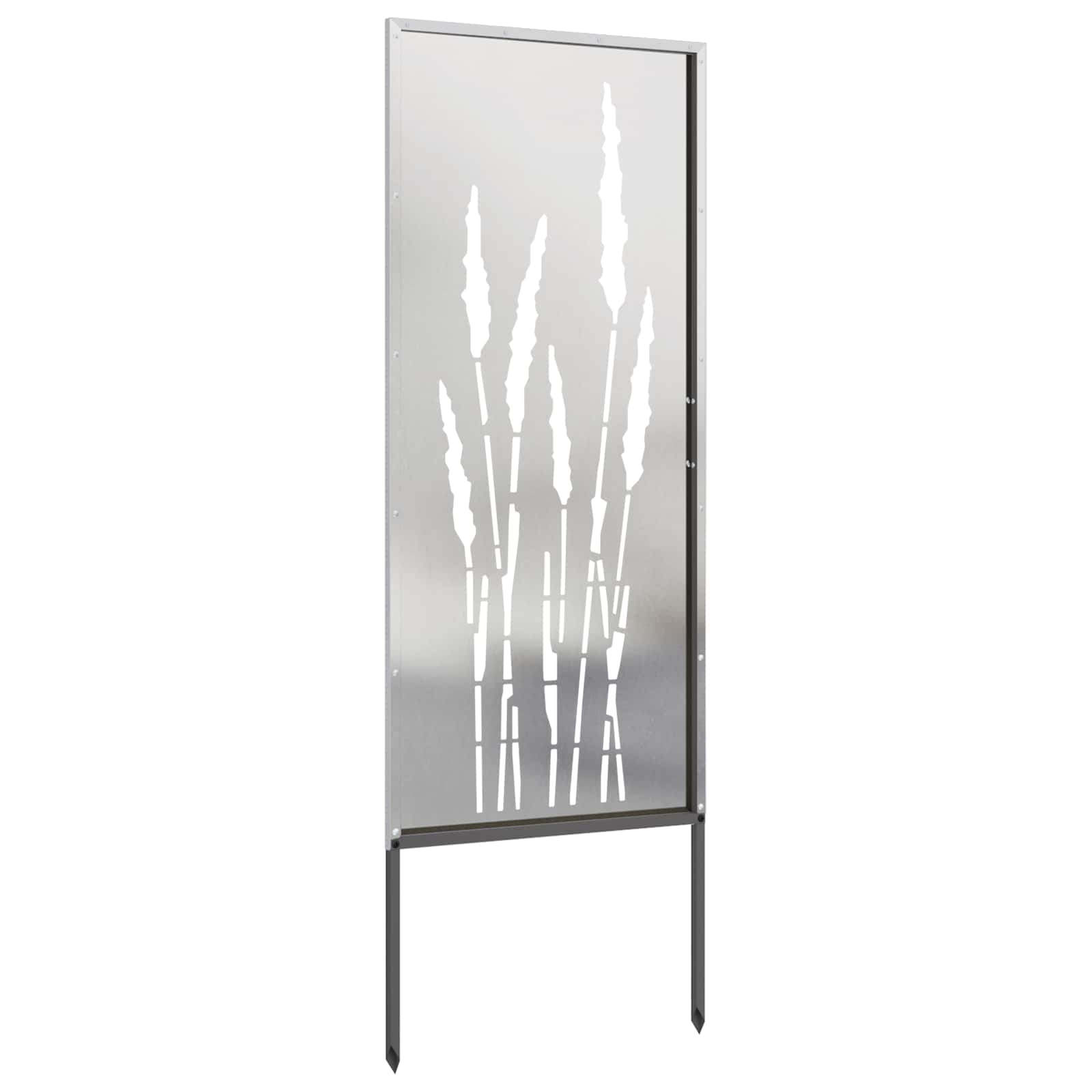 Tuin Privacy Screen Bloemen Zilver 50 x 140 cm Roestvrij staal – afbeelding 5