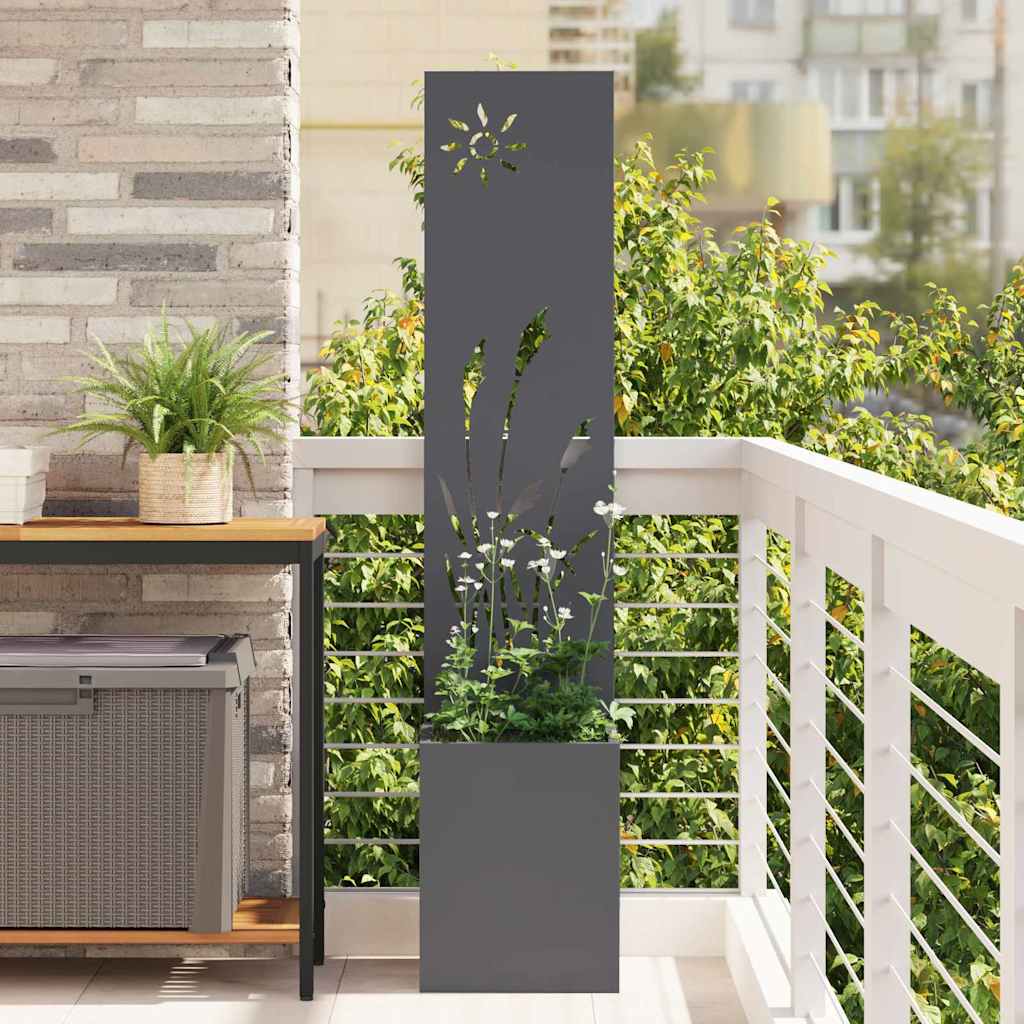 Tuin Privacy Screen Antraciet 32 x 150 cm Koudgewalst staal