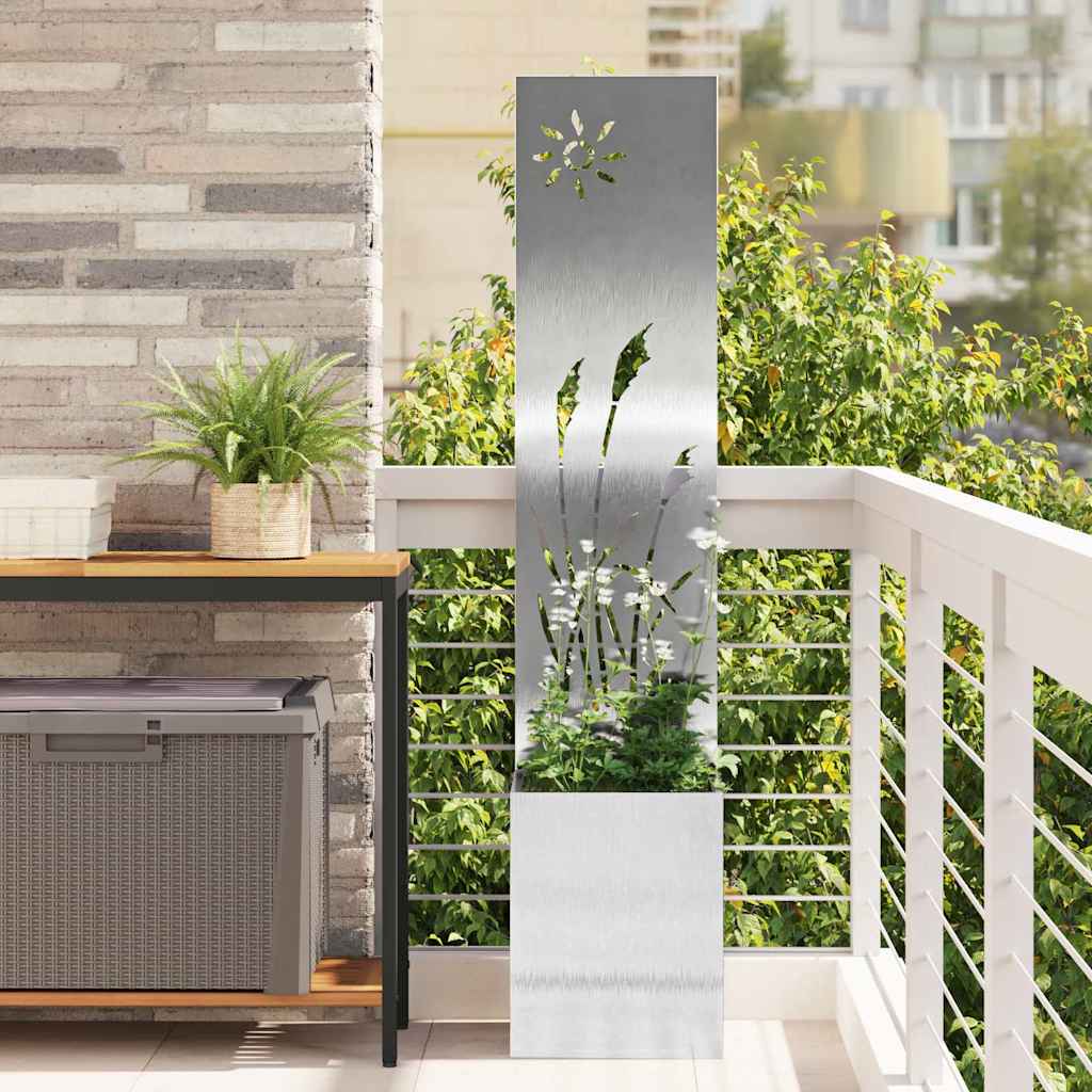 Tuin Privacy Screen Fretwerk Zilver 32 x 150 cm Roestvrij staal