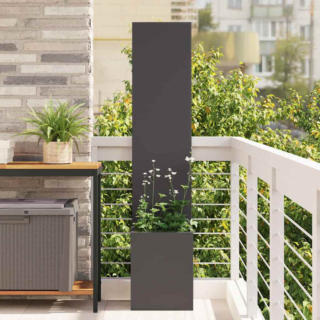 Tuin Privacy Screen Zwart 32 x 32 x 150 cm Koudgewalst staal