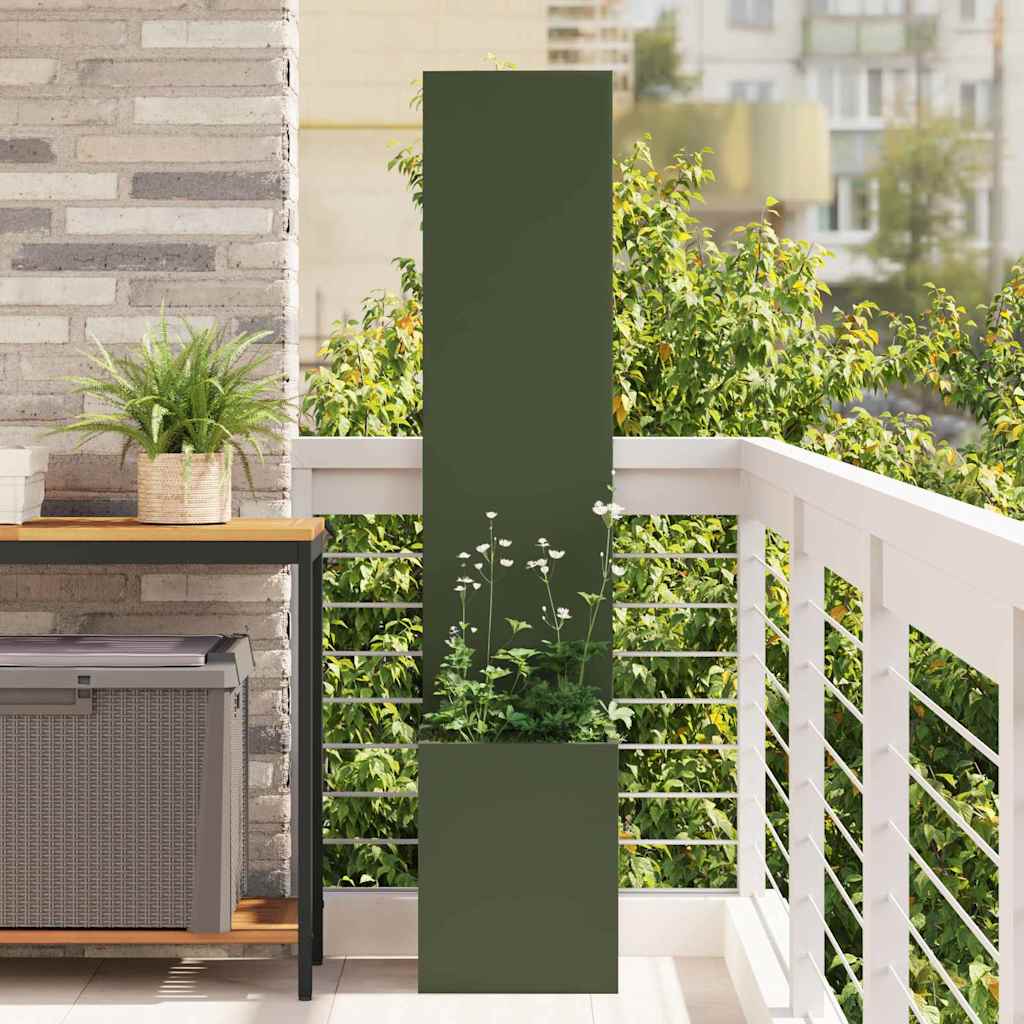 Tuin Privacy Screen Olijfgroen 32 x 150 cm Koudgewalst staal