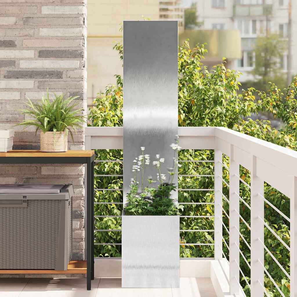 Tuin Privacy Screen Fretwerk Zilver 32 x 150 cm Roestvrij staal