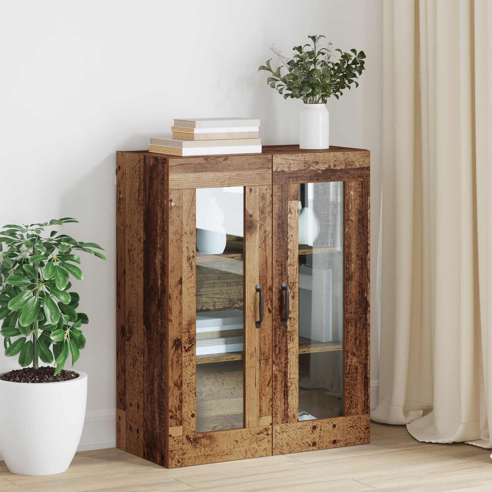 Opbergkast Wandgemonteerd Oudhout 69,5 x 34 x 90 cm