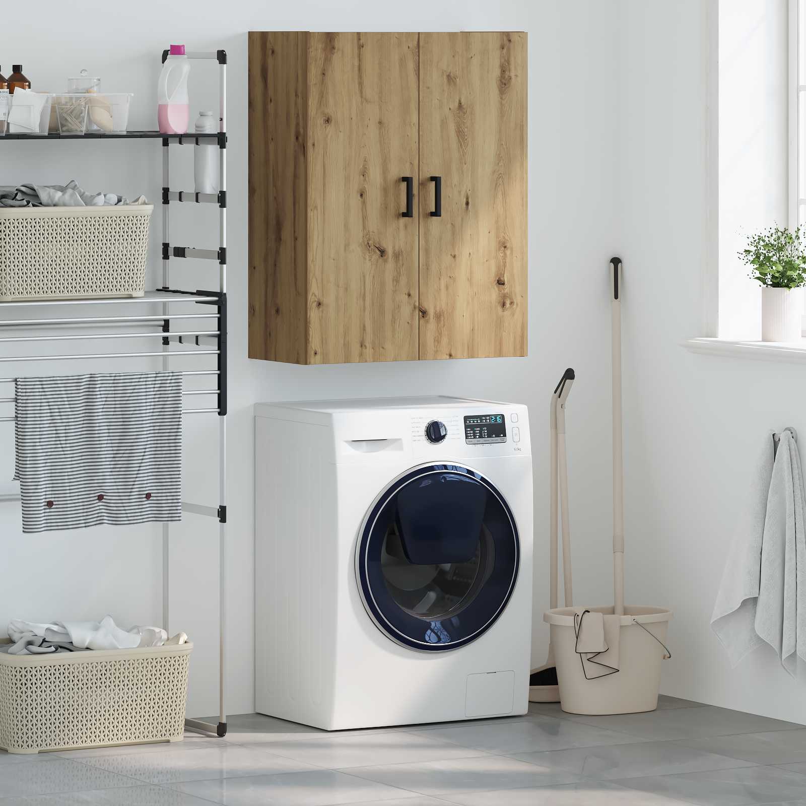 Wandkast Artisan Eiken 69,5 x 34 x 90 cm Bewerkt hout