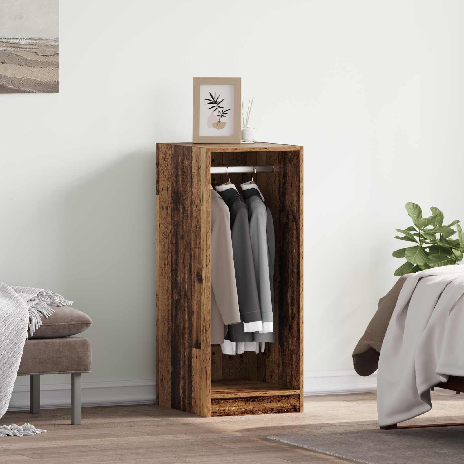 Kledingkast met plank met opslag Oudhout 41 x 48 x 102 cm