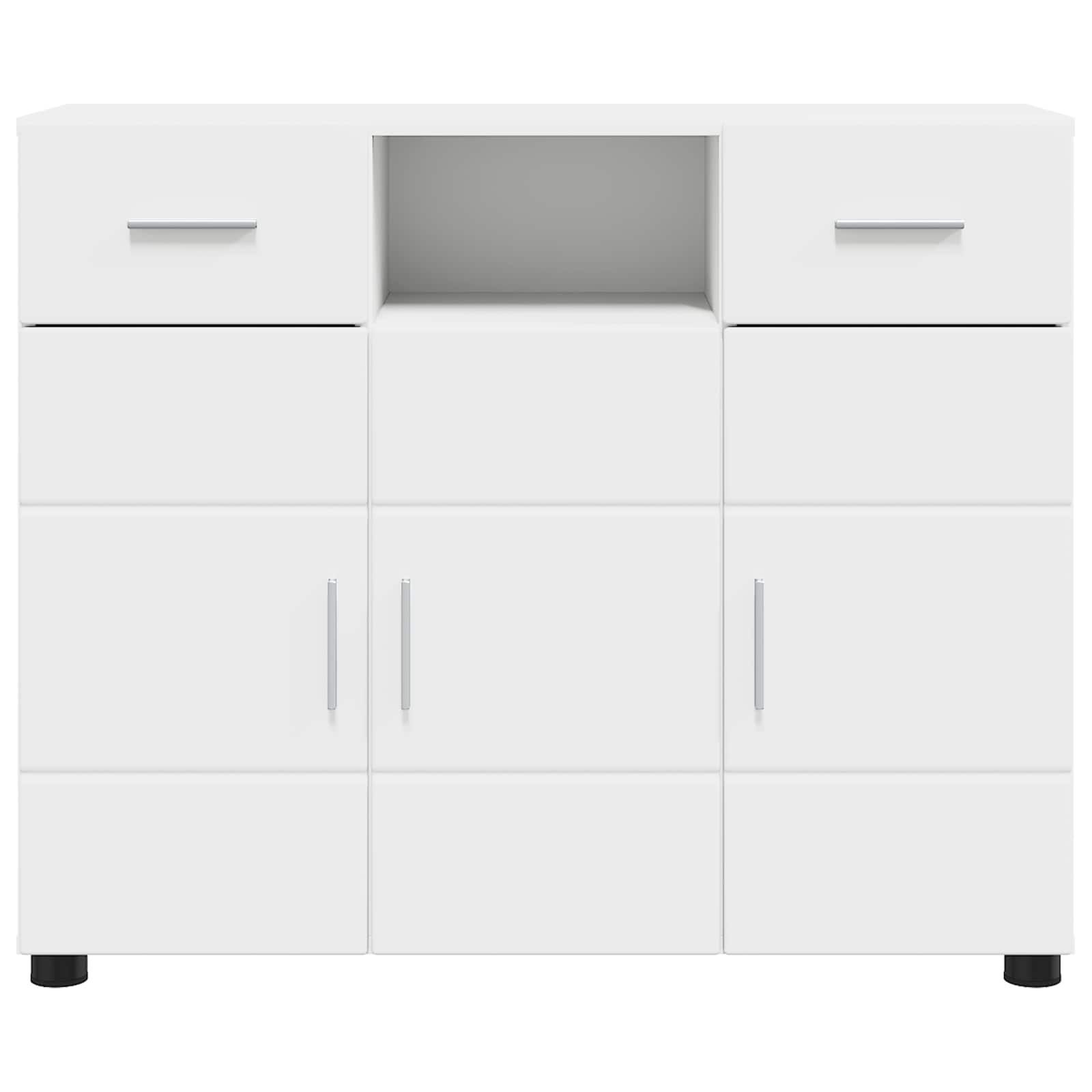 Houten Kast met lade Wit 88,5 x 30,5 x 73 cm Bewerkt hout – afbeelding 6