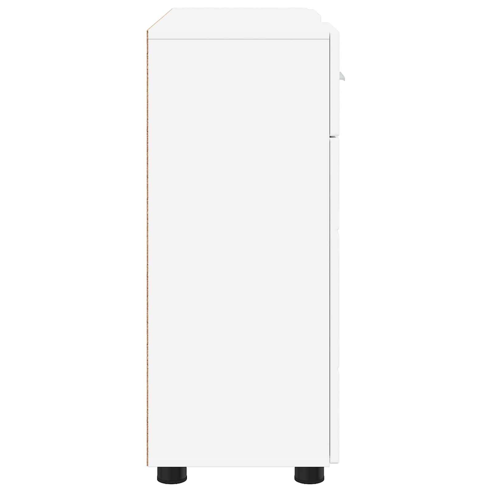 Houten Kast met lade Wit 88,5 x 30,5 x 73 cm Bewerkt hout – afbeelding 7