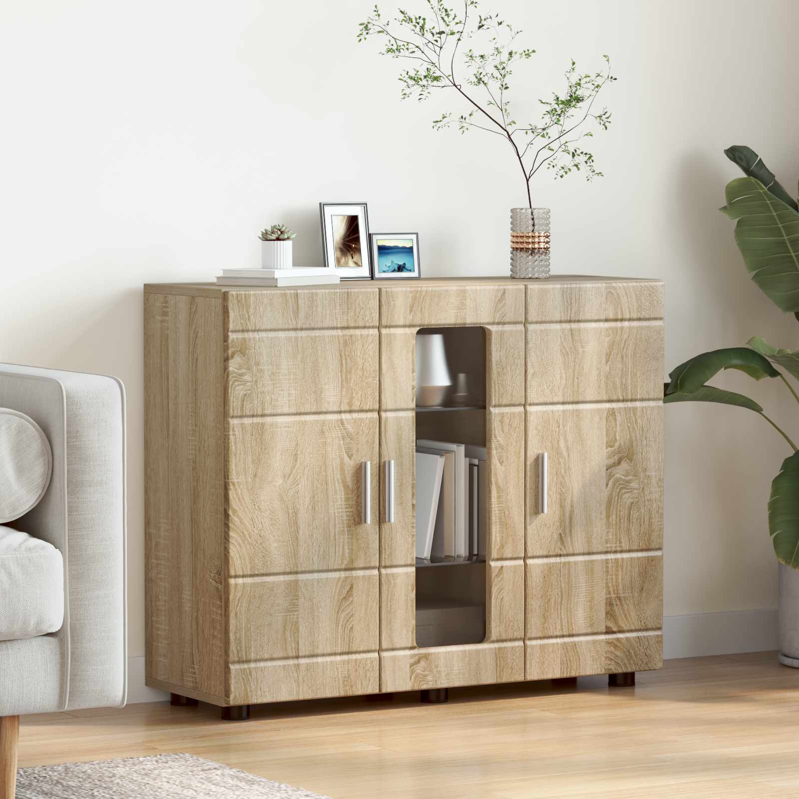 Houten Kast Sonoma Eiken 88,5 x 30,5 x 73 cm Bewerkt hout