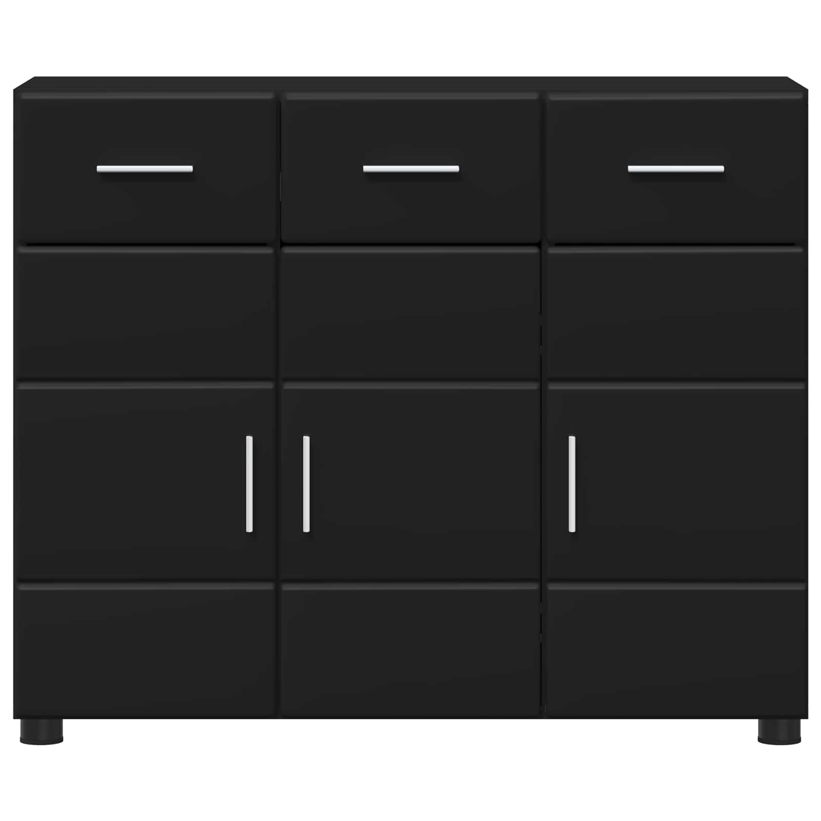 Dressoir FLORIN Zwart 88,5 x 30,5 x 73 cm Bewerkt hout – afbeelding 6