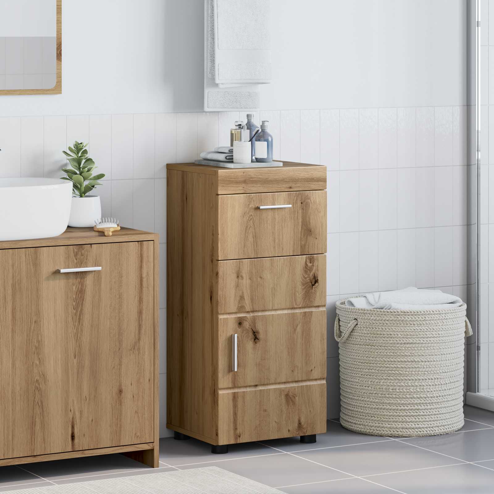 Badkamerkastenset TULUM Artisan Eiken 37 x 31,5 x 82 cm
