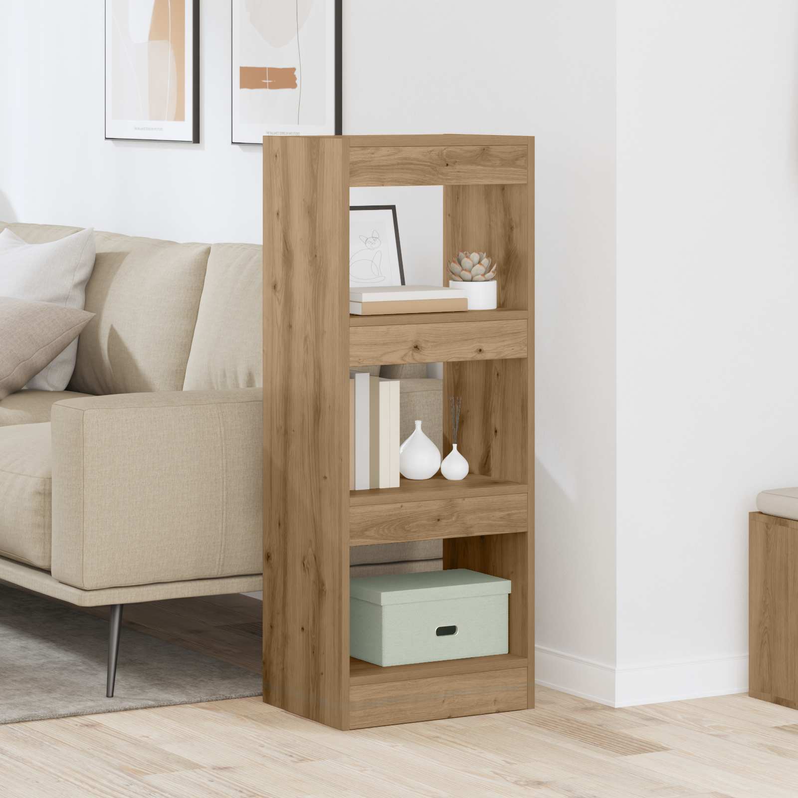 Boekenkast 3-laags 37 x 30 x 103 cm Bewerkt hout
