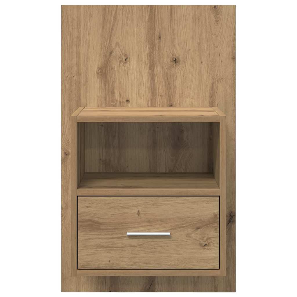 Nachtkastje 2 st Artisan Eiken 50 x 32,5 x 80cm Bewerkt hout – afbeelding 7