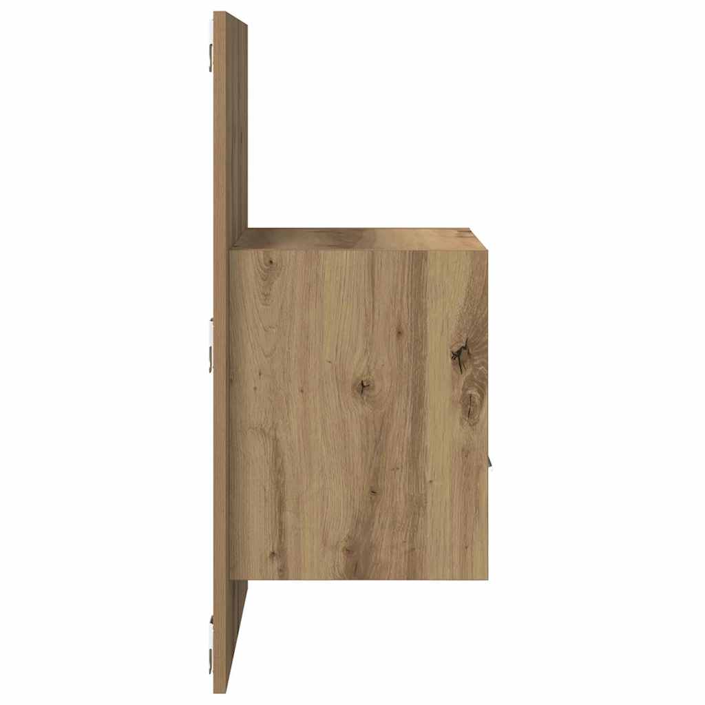 Nachtkastje 2 st Artisan Eiken 50 x 32,5 x 80cm Bewerkt hout – afbeelding 8