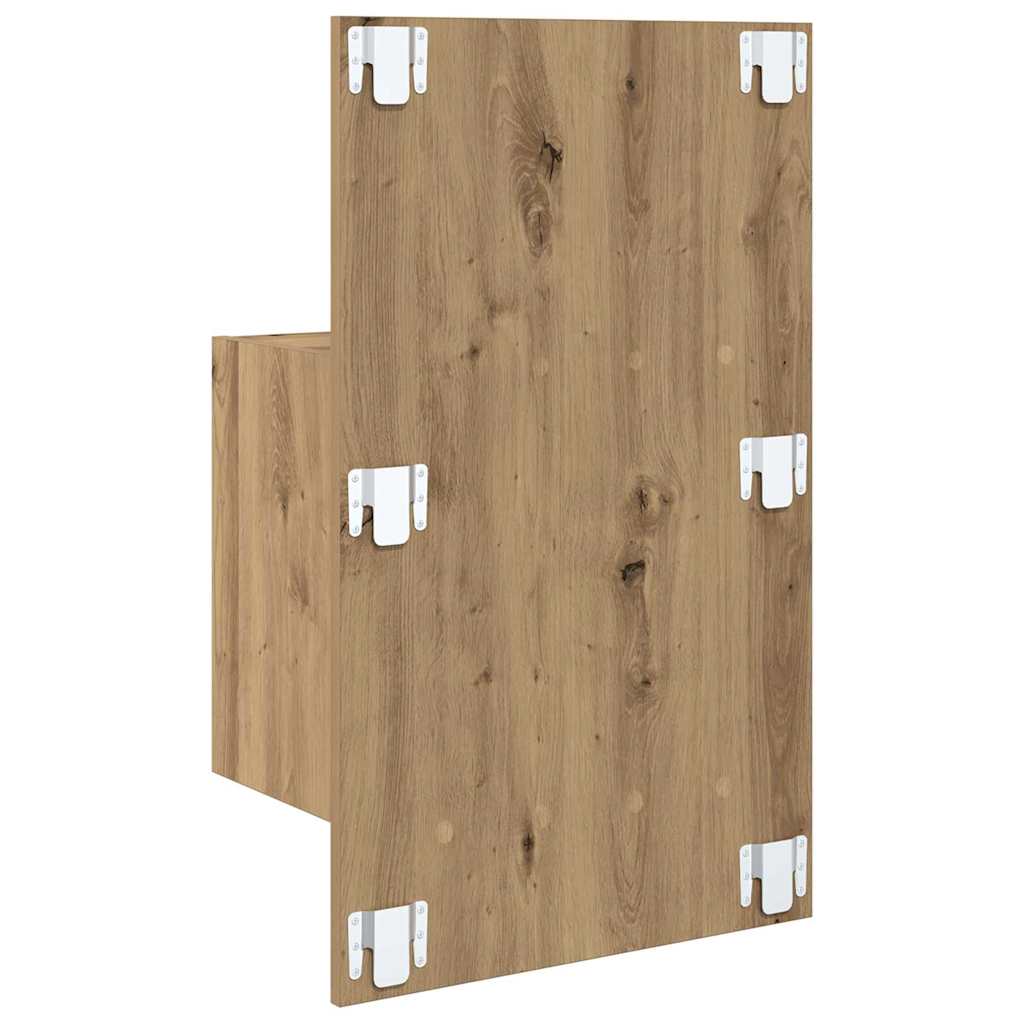 Nachtkastje 2 st Artisan Eiken 50 x 32,5 x 80cm Bewerkt hout – afbeelding 9