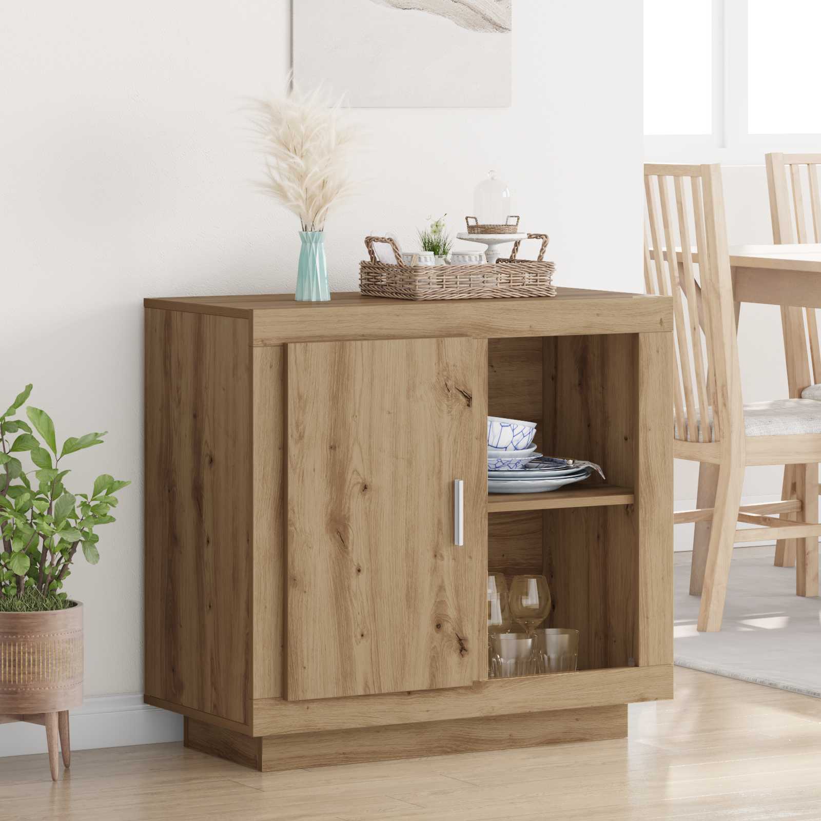 Dressoir Artisan Eiken 80 x 40 x 75 cm Bewerkt hout