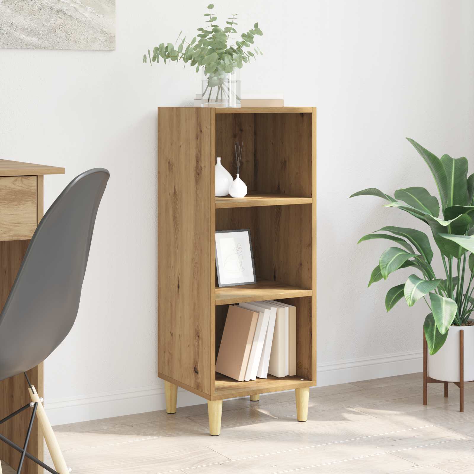 Dressoir Artisan Eiken 34,5 x 32,5 x 90 cm Bewerkt hout – afbeelding 1