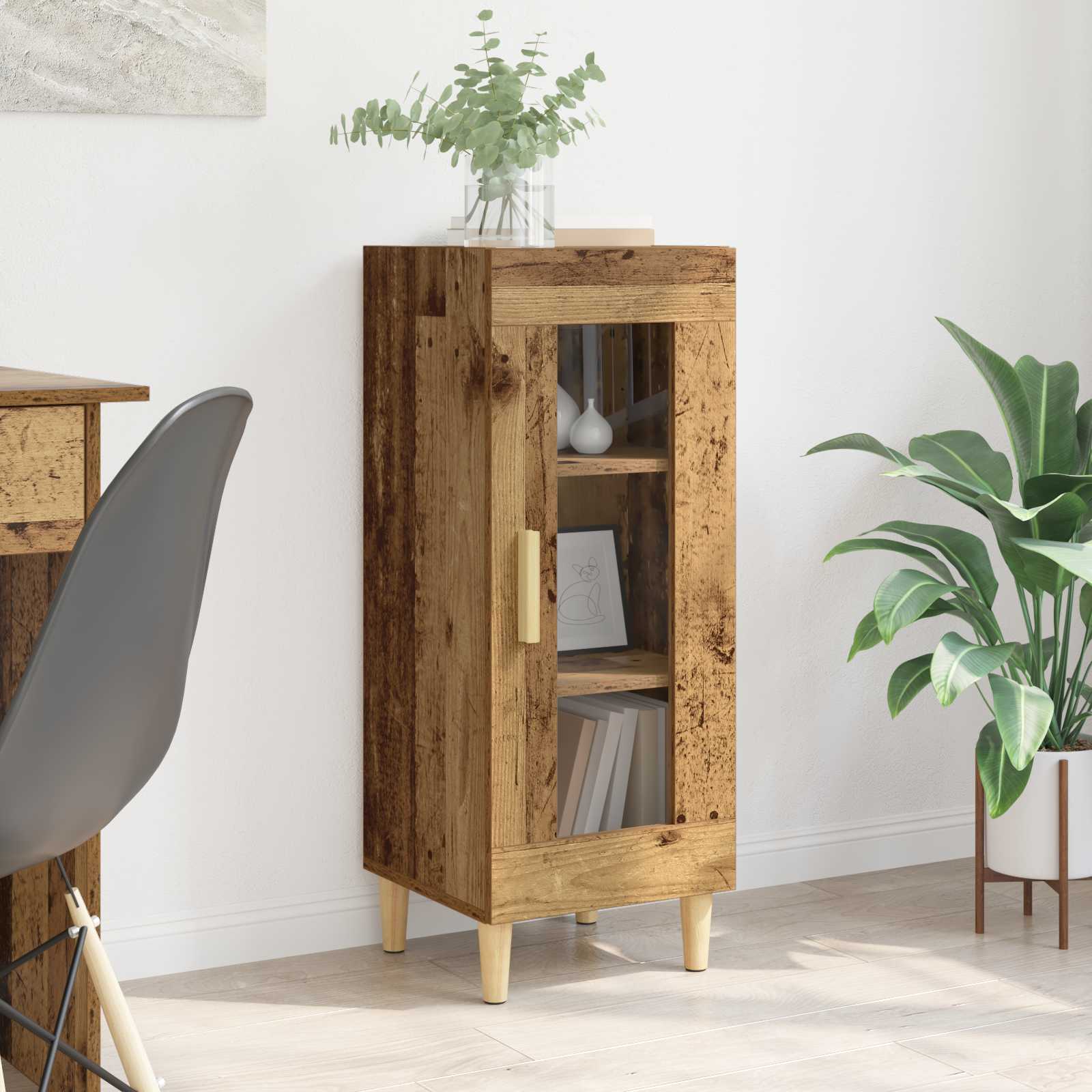 Dressoir Oudhout 34.5 x 32.5 x 90 cm Bewerkt hout
