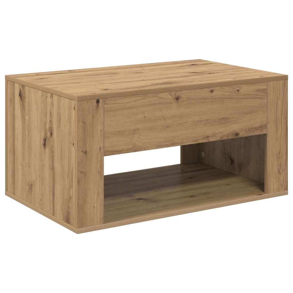 Salontafel met lade Artisan Eiken 80 x 50 x 40 cm Bewerkt hout – afbeelding 8