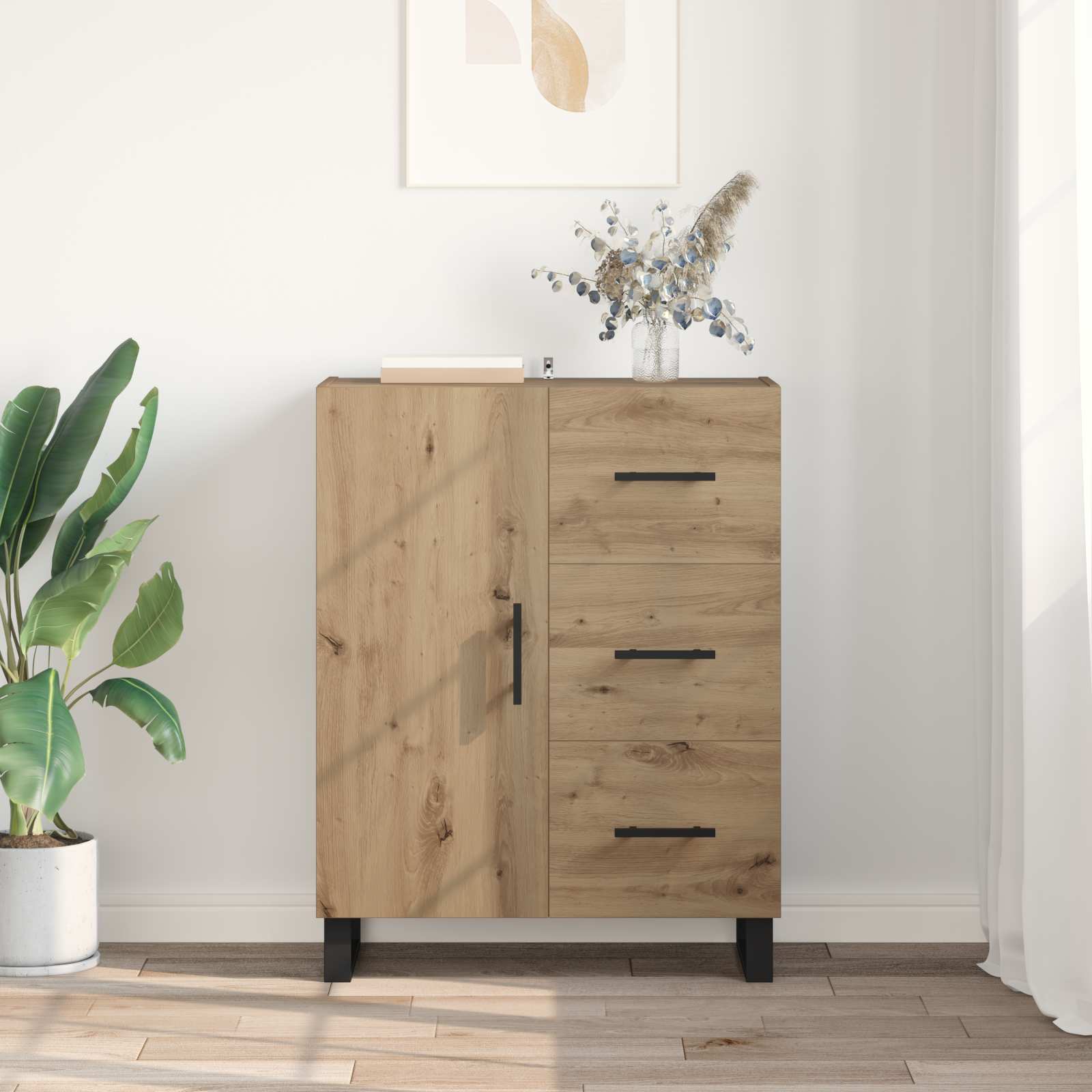 Dressoir Artisan Eiken 69,5 x 34 x 90 cm – afbeelding 3