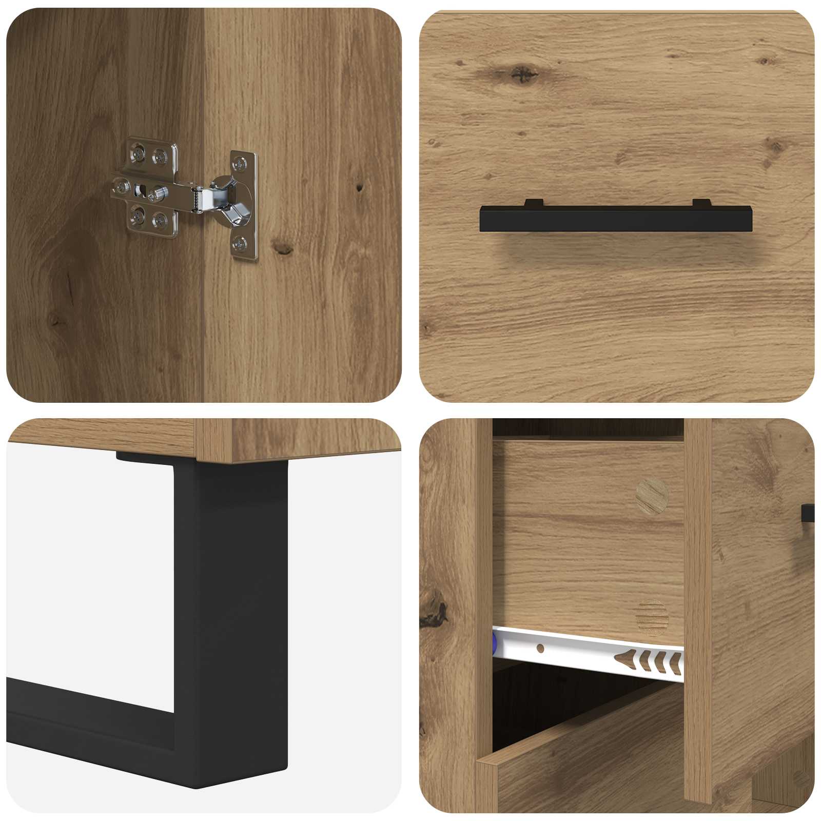 Dressoir Artisan Eiken 69,5 x 34 x 90 cm – afbeelding 8