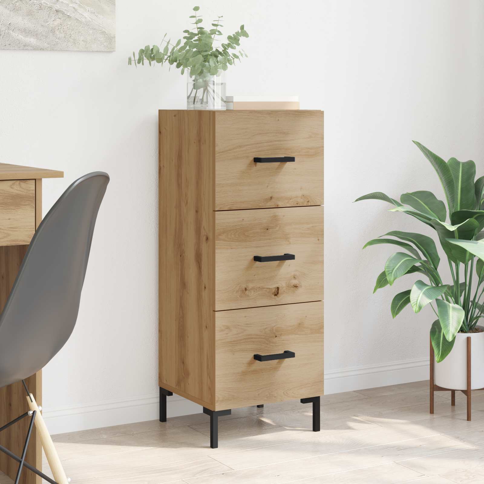 Dressoir Artisan Eiken 34,5 x 34 x 90 cm Bewerkt hout