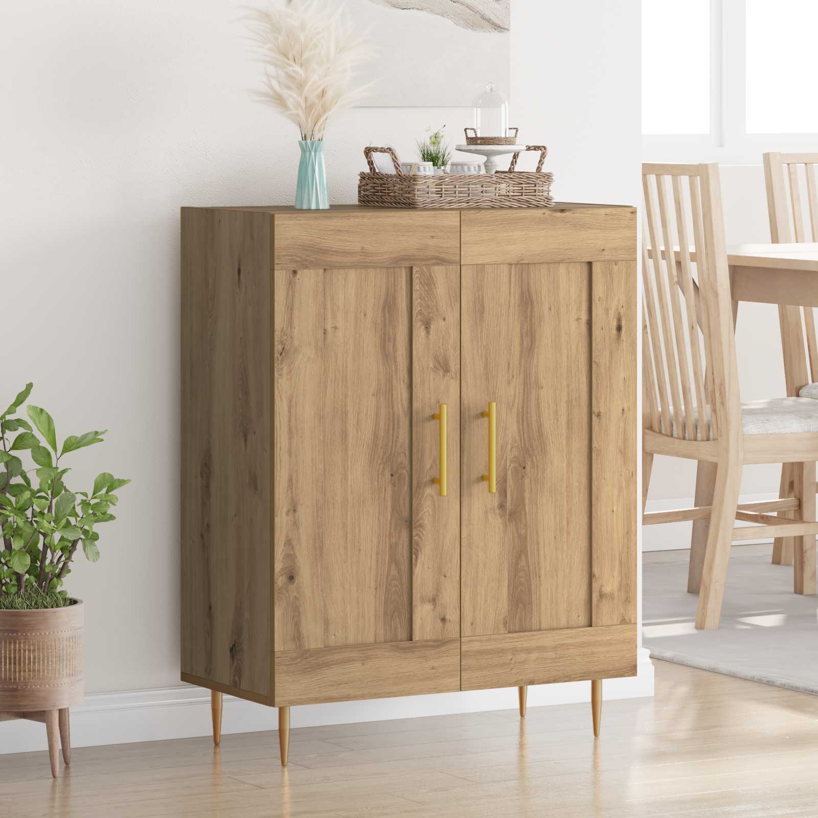 Dressoir Artisan Eiken 69,5 x 34 x 90 cm – afbeelding 1