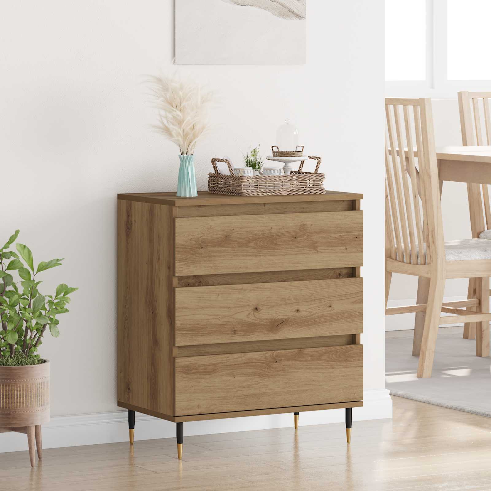 Dressoir Artisan Eiken 60 x 35 x 70 cm Bewerkt hout