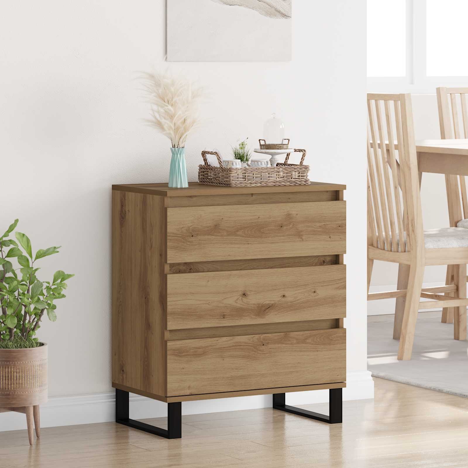 Dressoir Artisan Eiken 60 x 35 x 70 cm Bewerkt hout