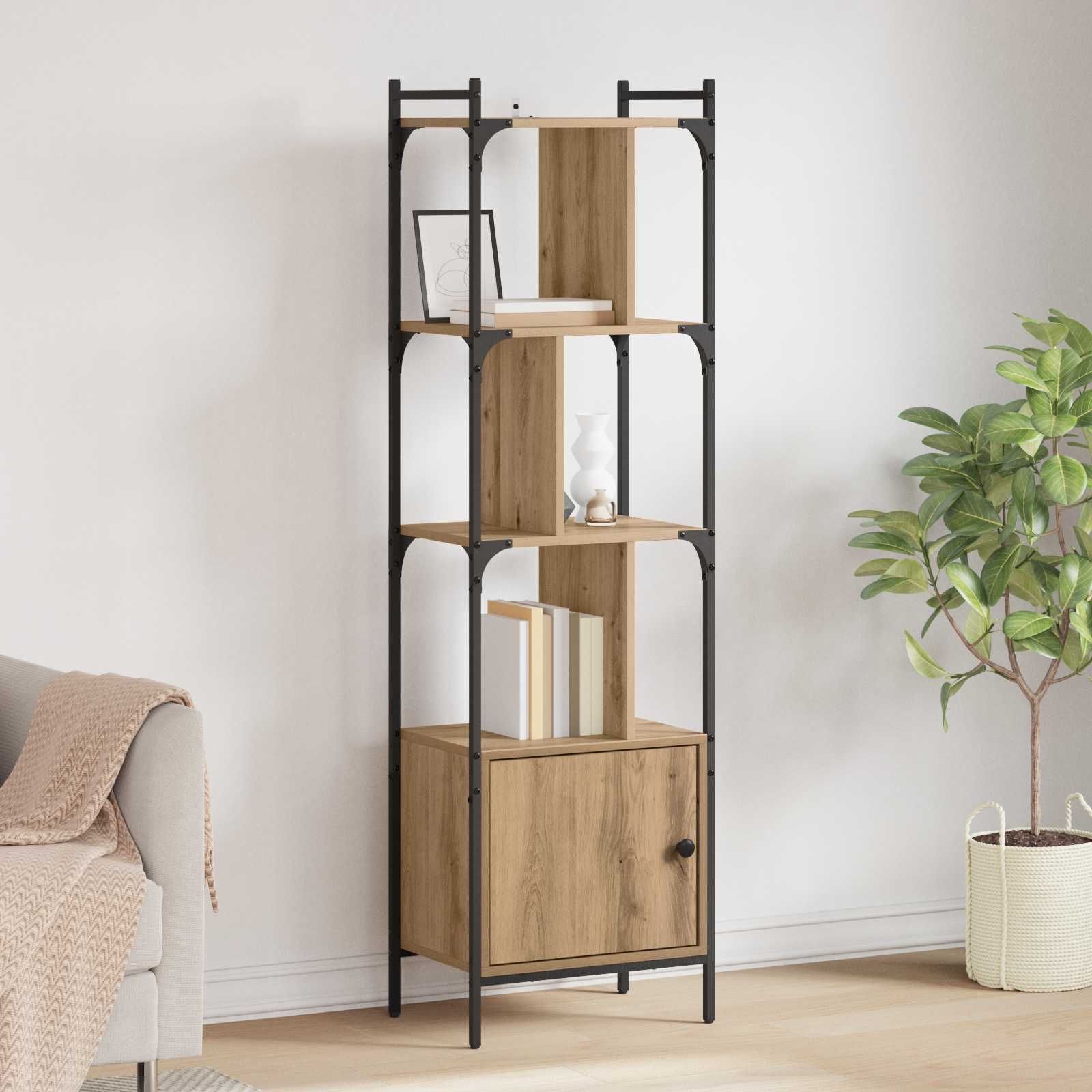 Boekenkast 6-laags 44,5 x 30 x 154,5 cm Bewerkt hout