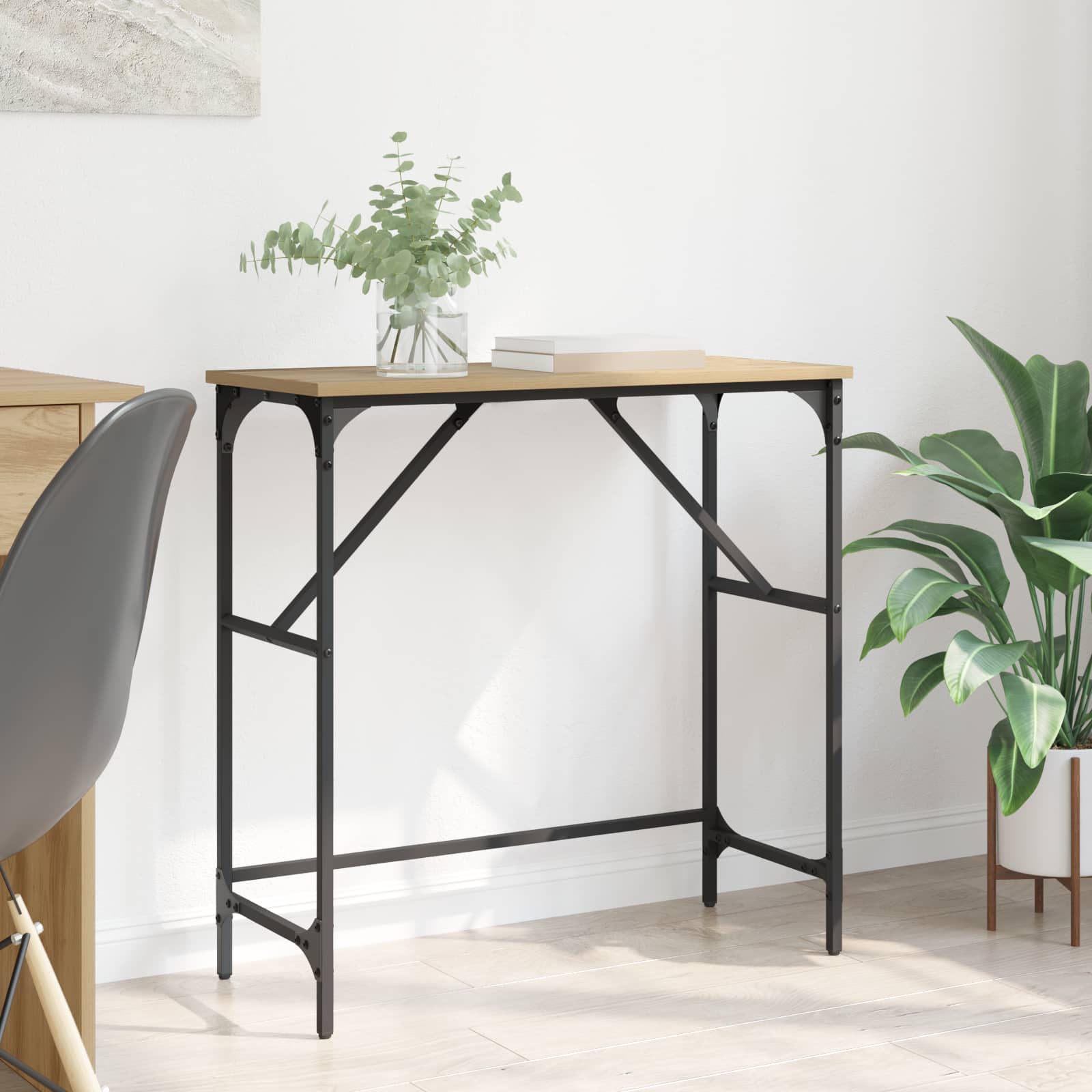Wandtafel Artisan Eiken 75 x 32 x 75 cm Bewerkt hout