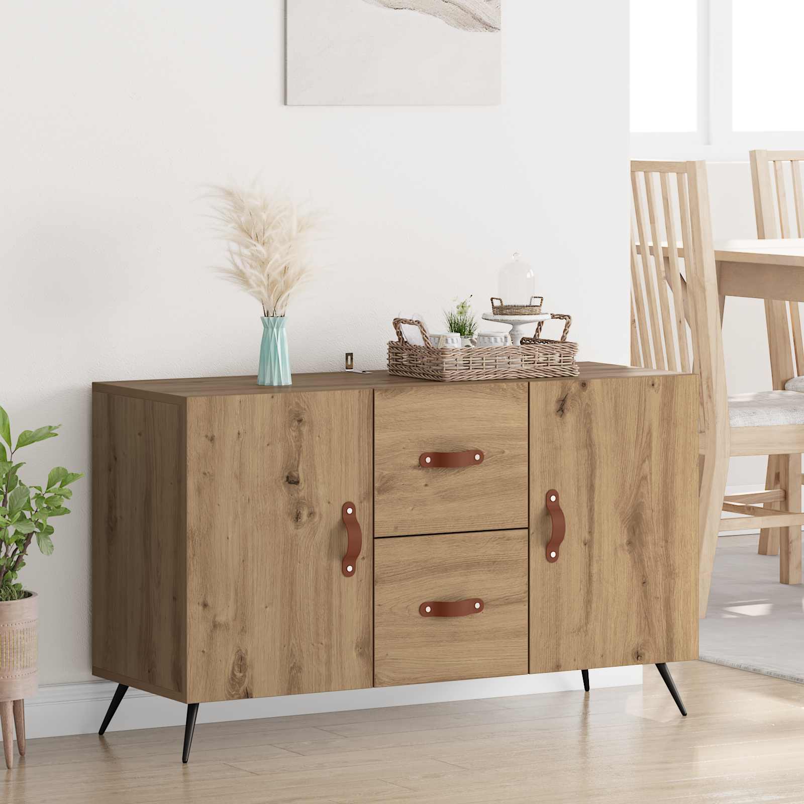 Dressoir Artisan Eiken 100 x 36 x 60 cm Bewerkt hout
