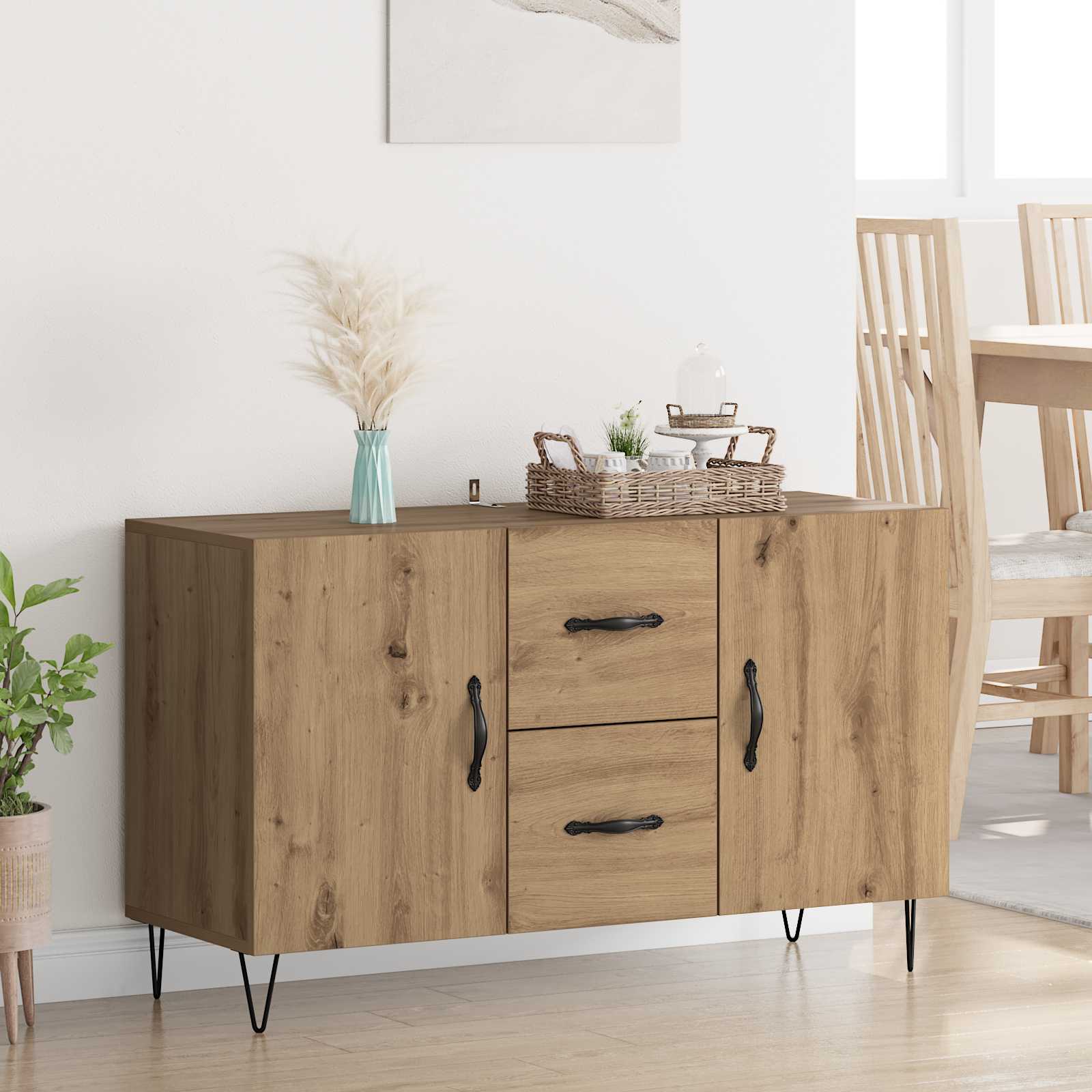 Dressoir Artisan Eiken 100 x 36 x 60 cm Bewerkt hout