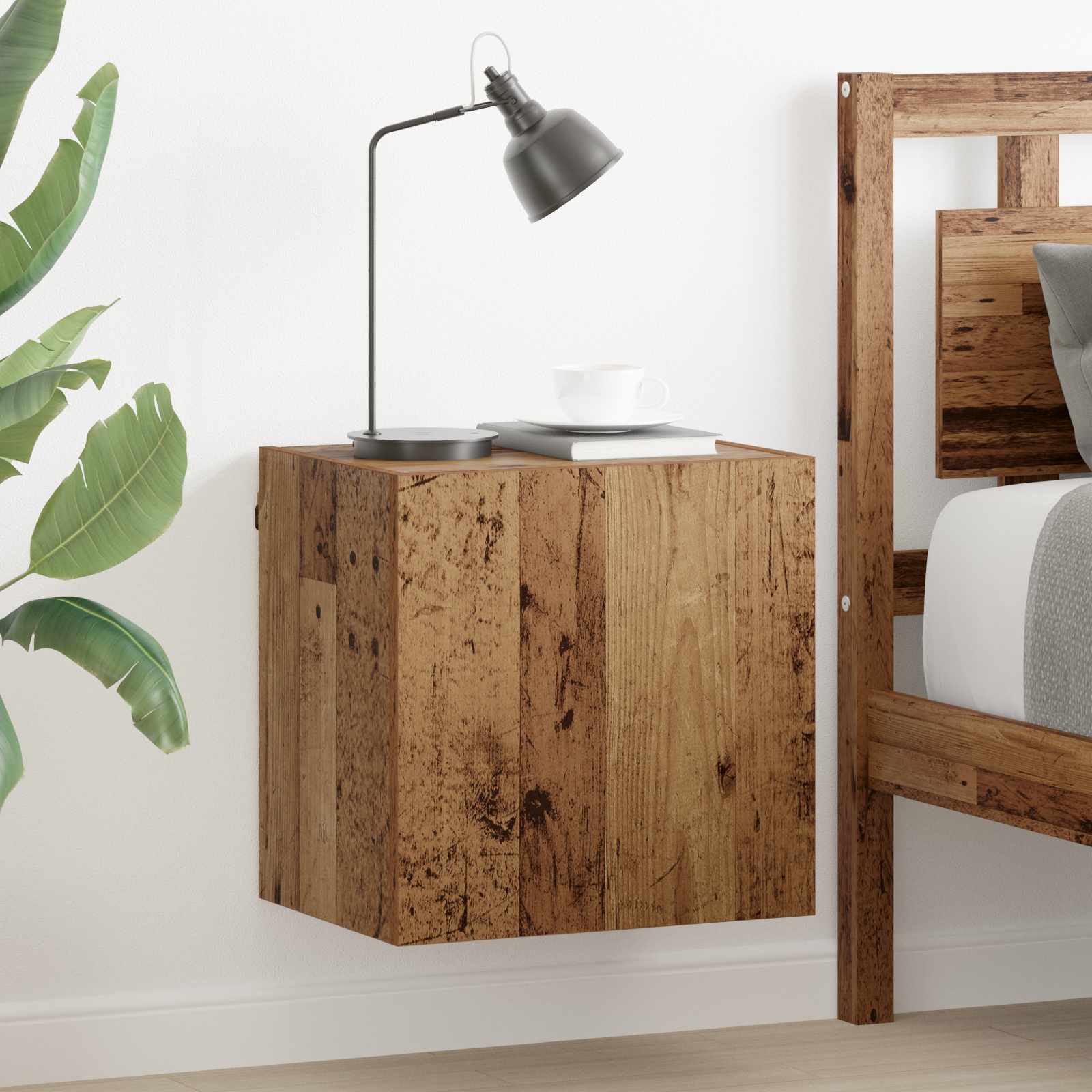 TV Wandkast Wandgemonteerd Oud Hout 40,5x30x40cm Bewerkt hout