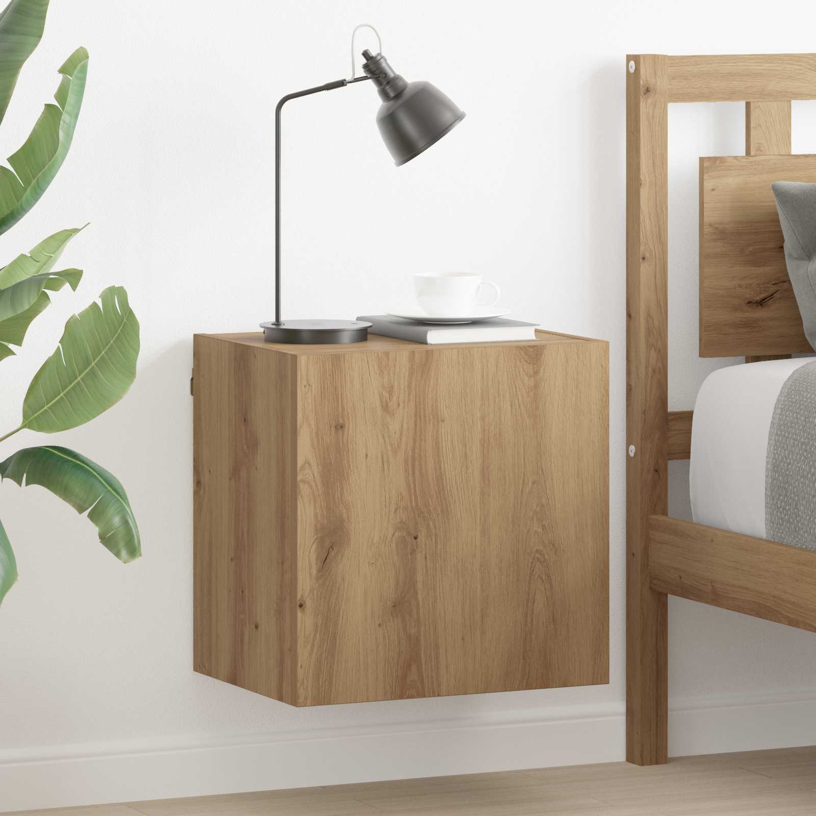 TV Wandkasten 2 pcs Artisan Eiken Bewerkt hout