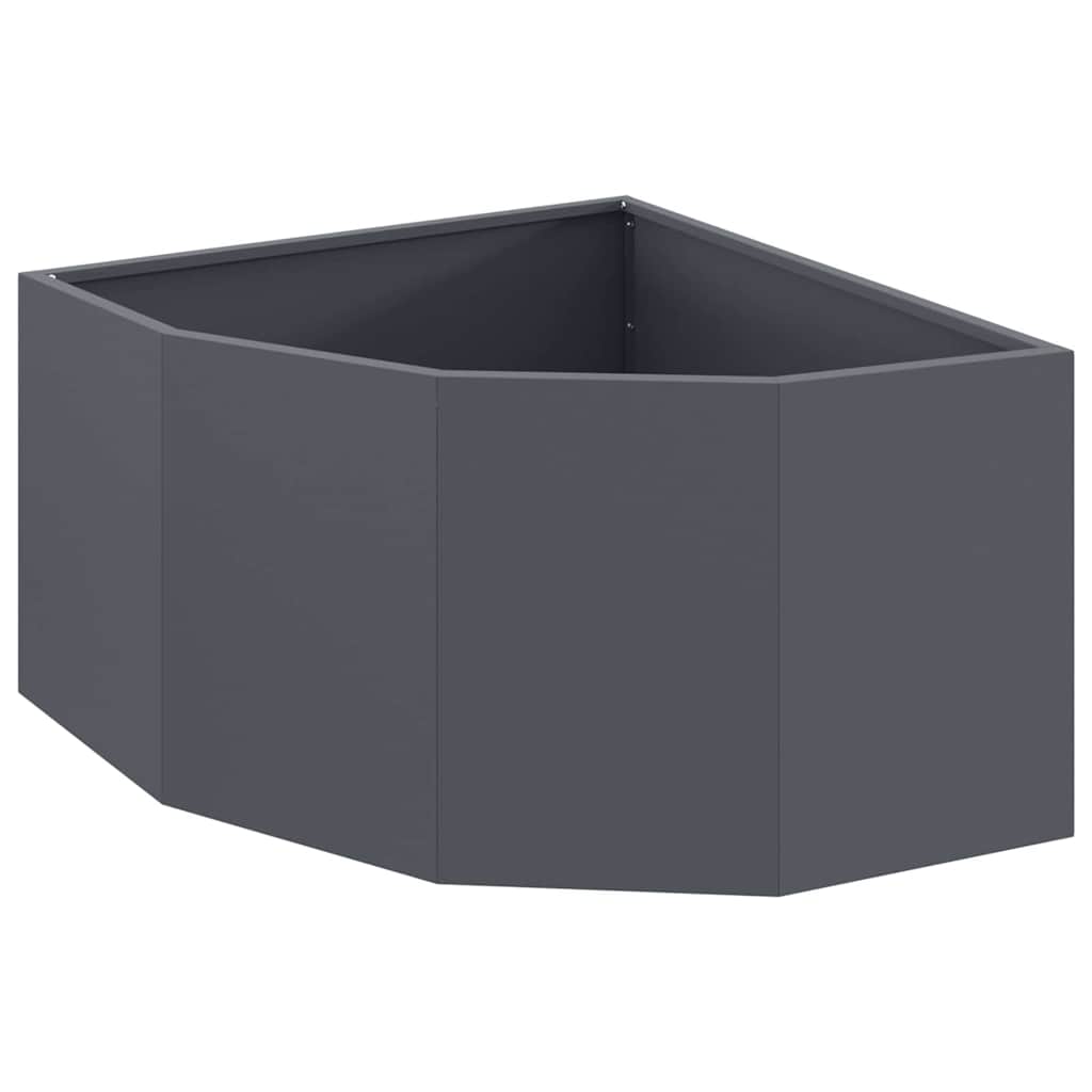 Hoek Plantbak Antraciet 60 x 60 x 35 cm Staal – afbeelding 2