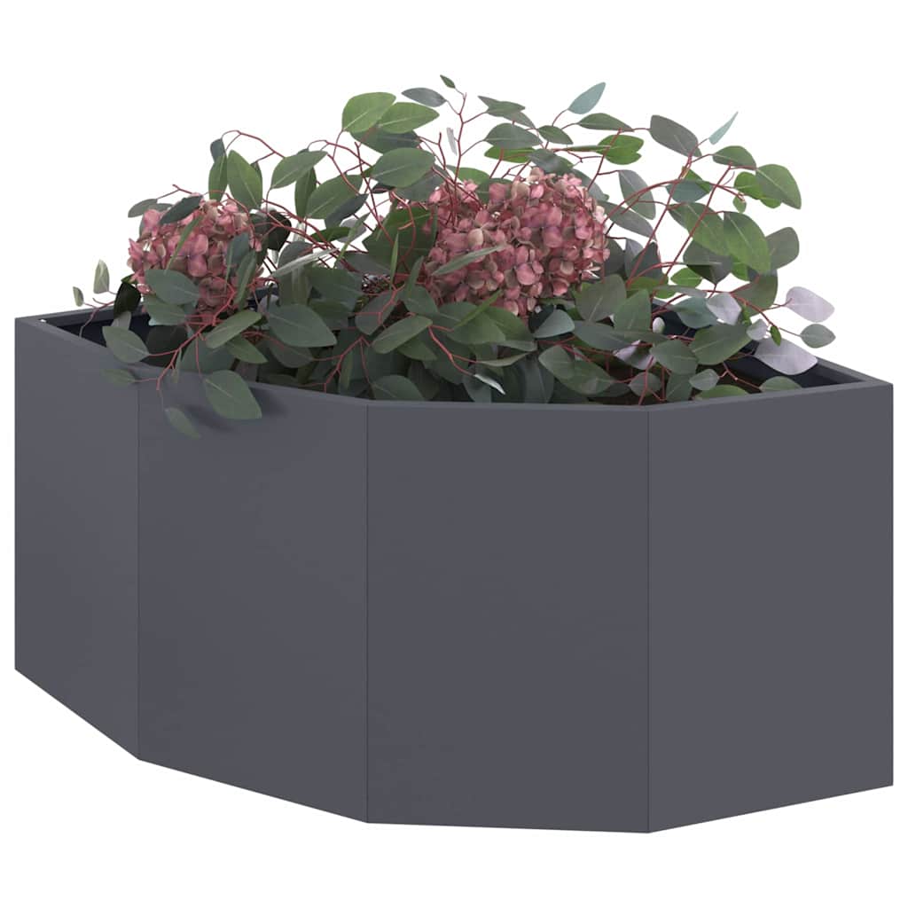 Hoek Plantbak Antraciet 60 x 60 x 35 cm Staal – afbeelding 3