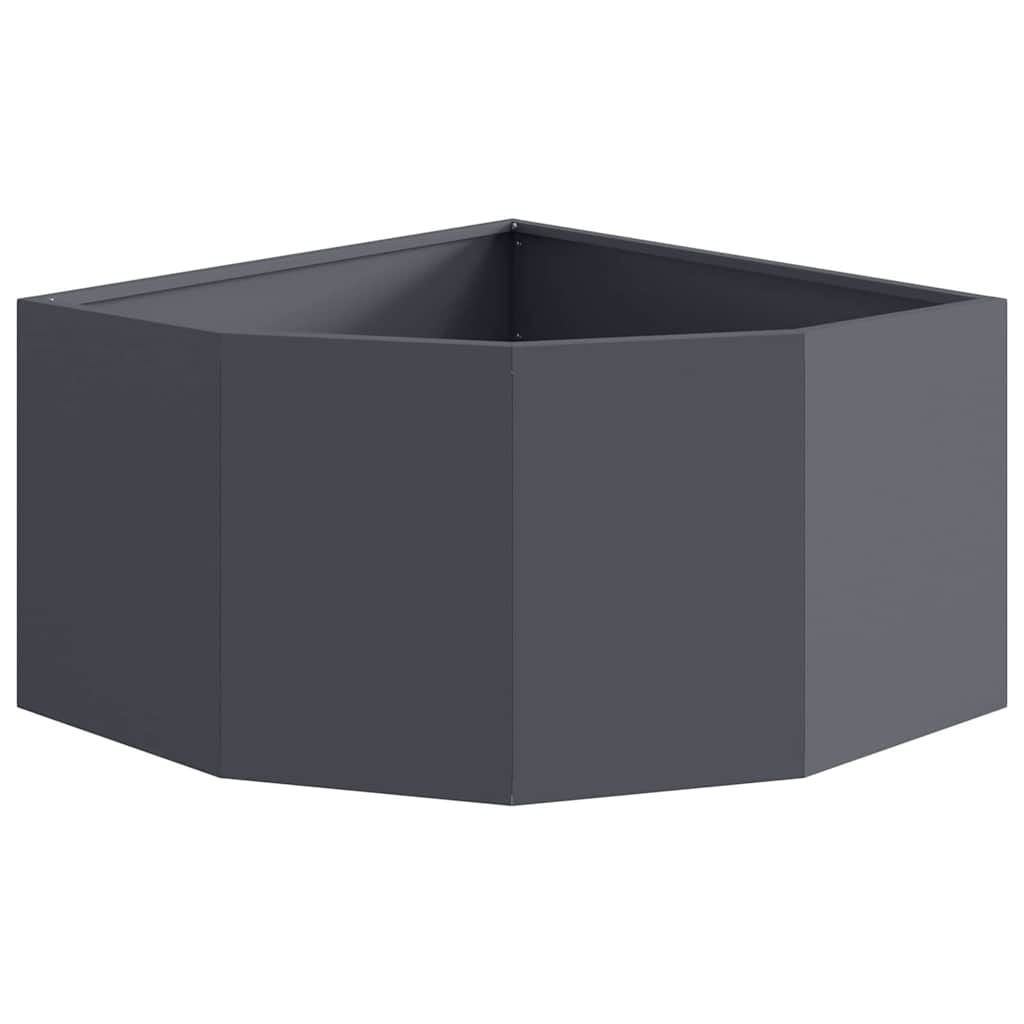 Hoek Plantbak Antraciet 60 x 60 x 35 cm Staal – afbeelding 5